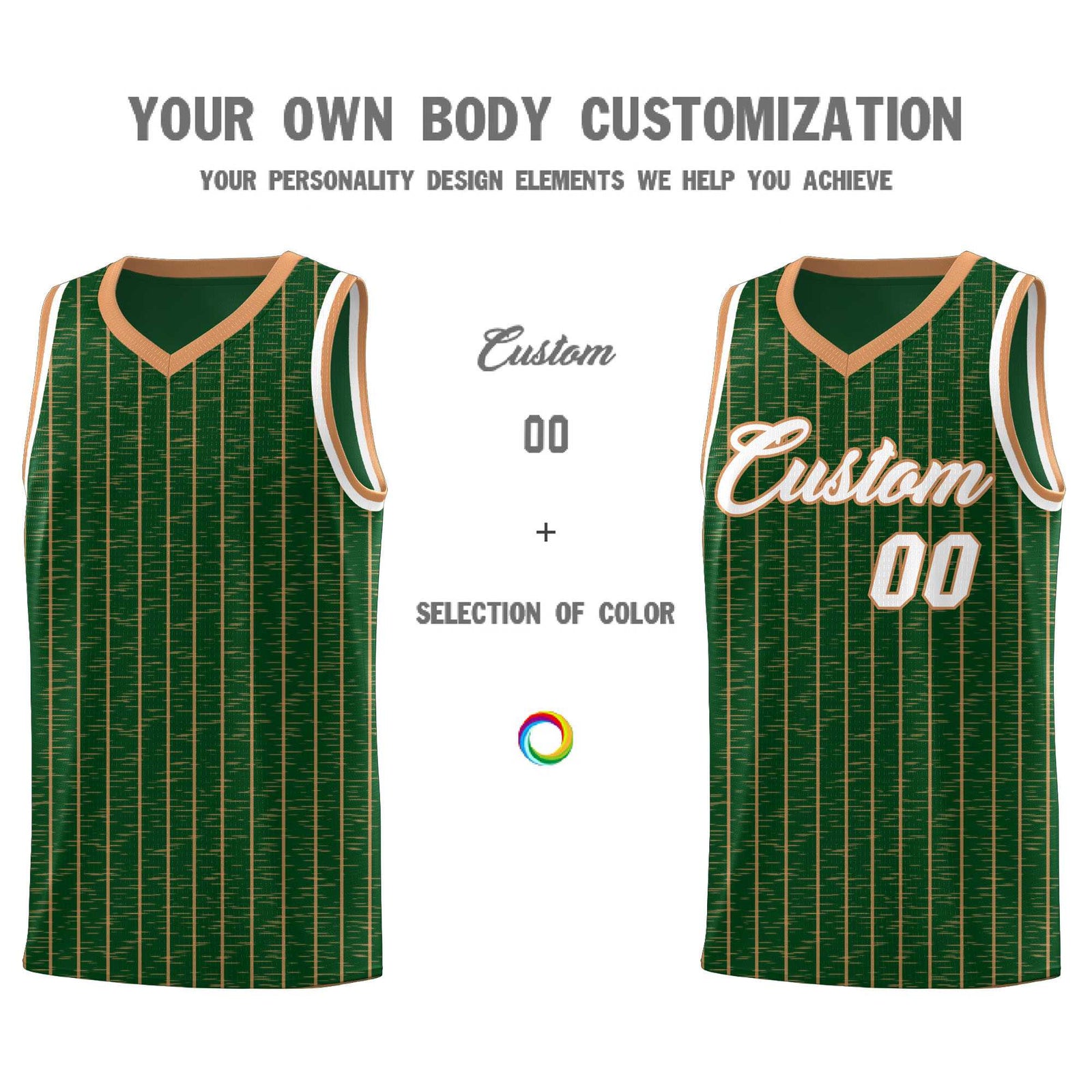 Custom Green Custom Gray Pinstripe Retro Sets Uniform Basketball Jersey