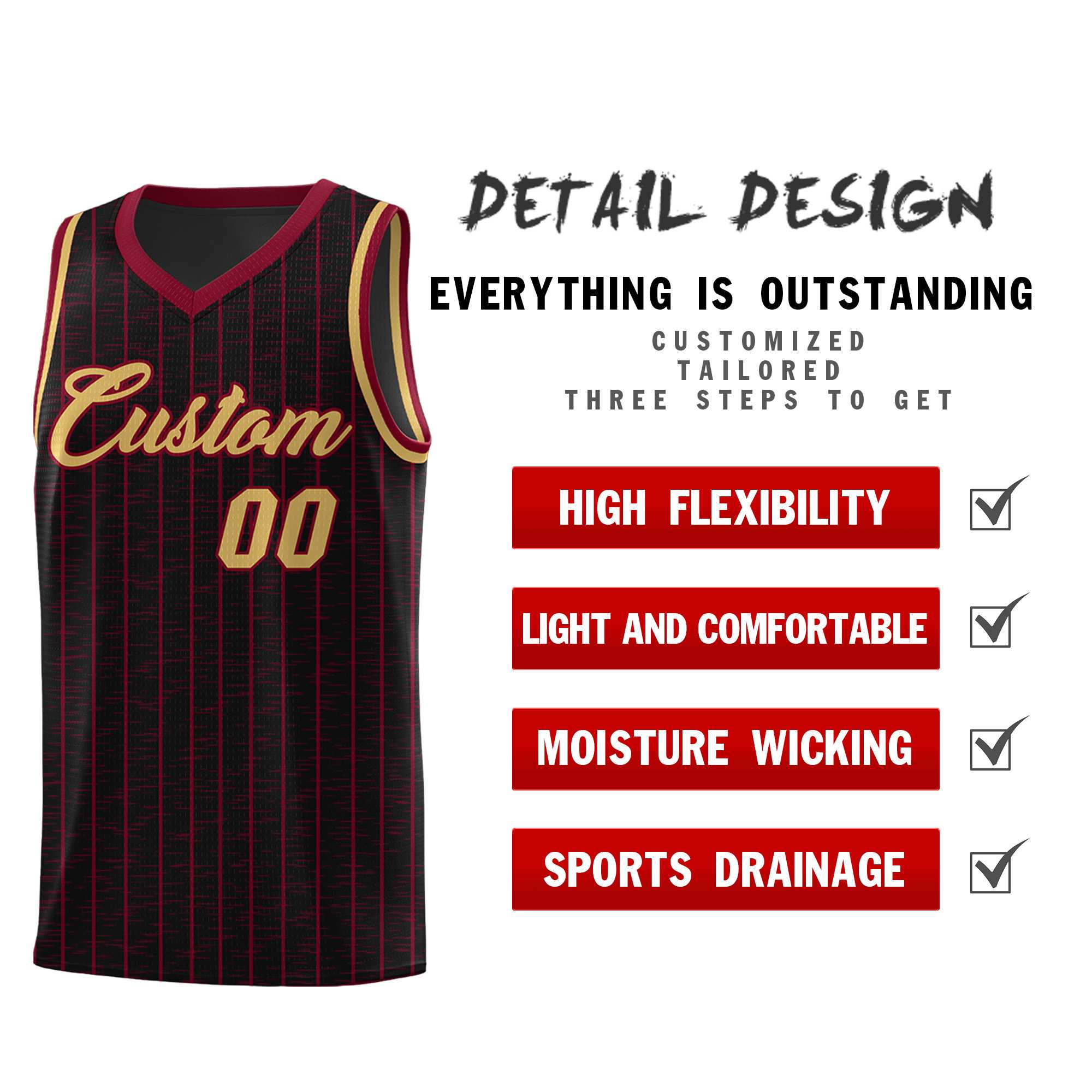 Custom Black Custom Gray Pinstripe Retro Sets Uniform Basketball Jersey