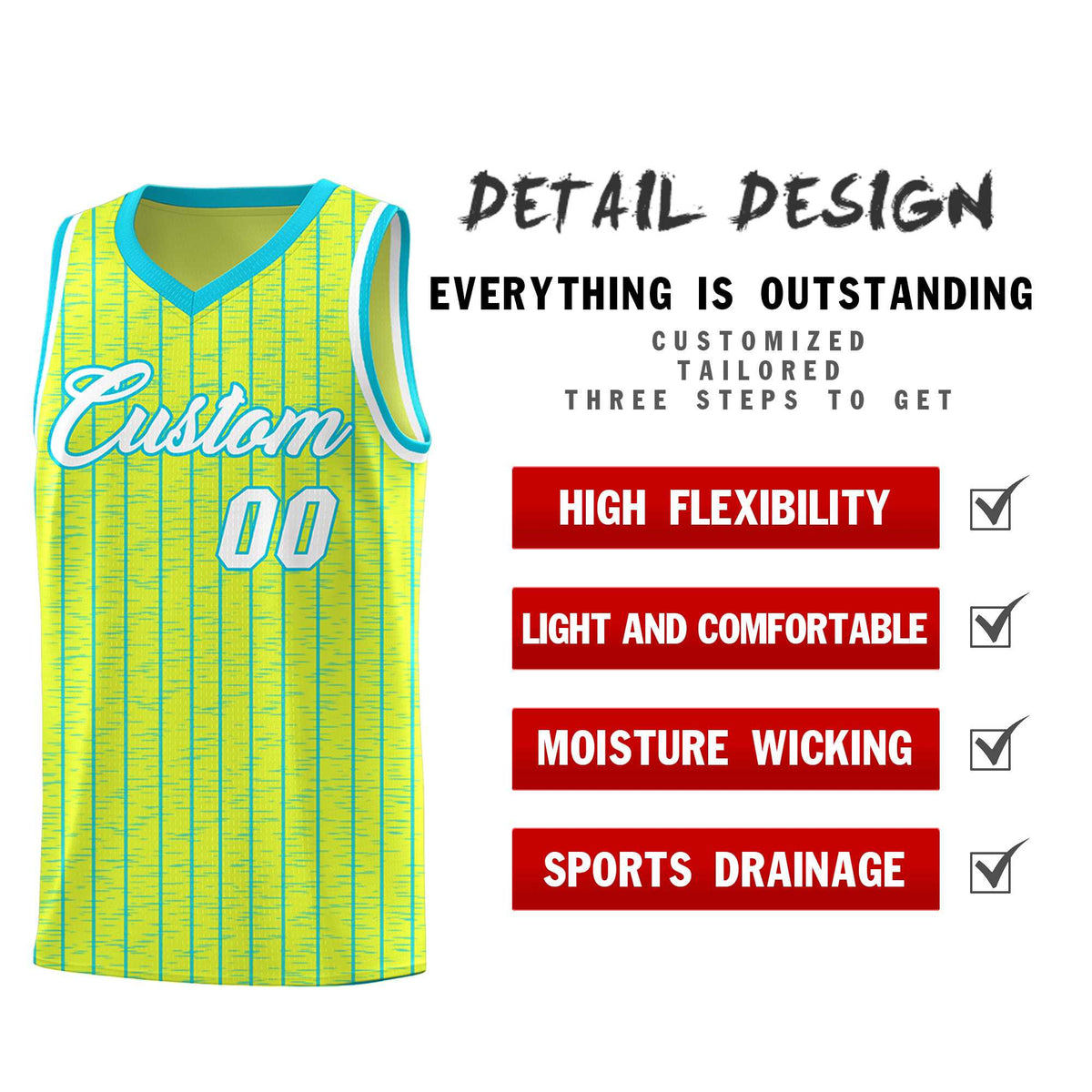 Custom Fluorescent Green Custom Gray Pinstripe Retro Sets Uniform Basketball Jersey