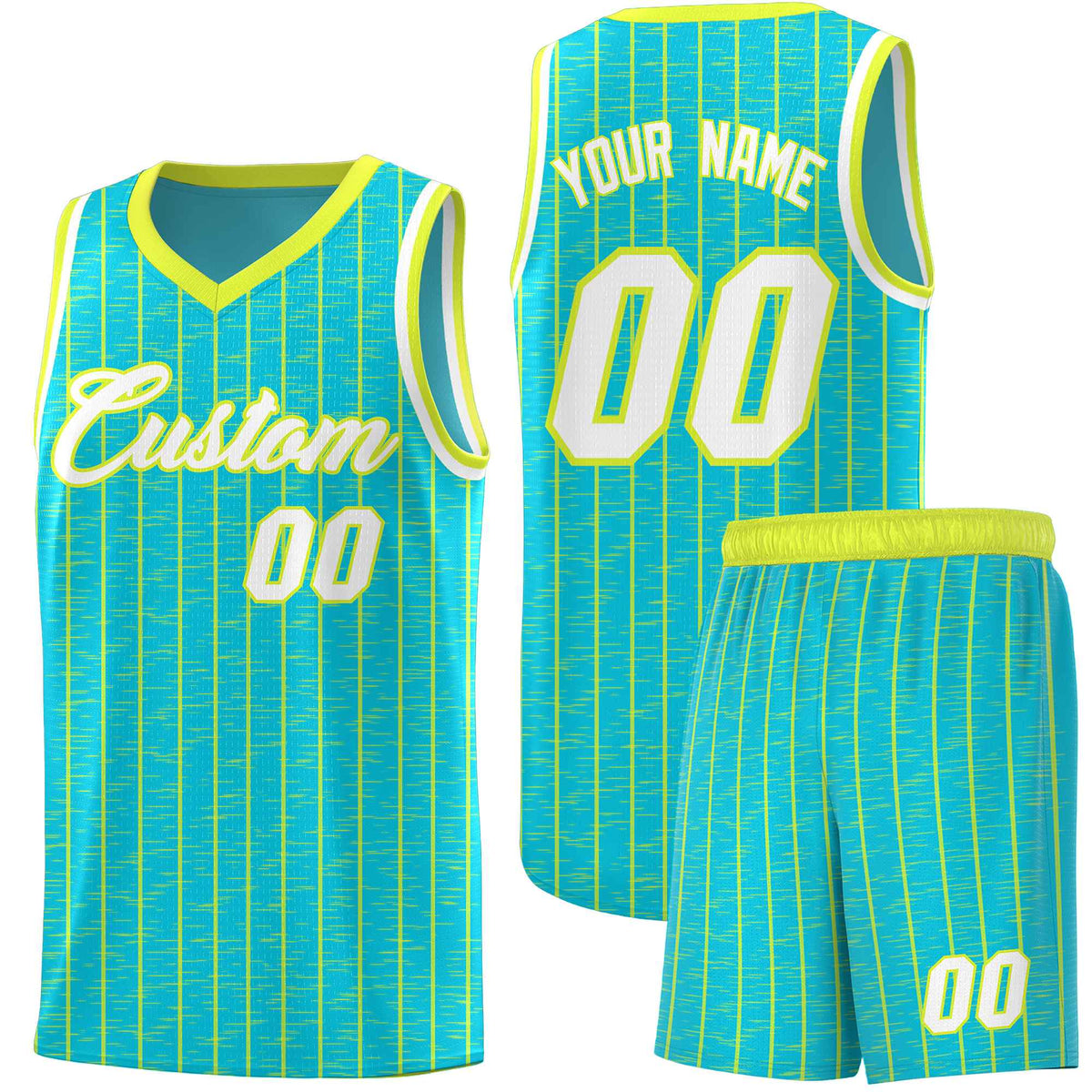 Custom Sky Blue Custom Gray Pinstripe Retro Sets Uniform Basketball Jersey