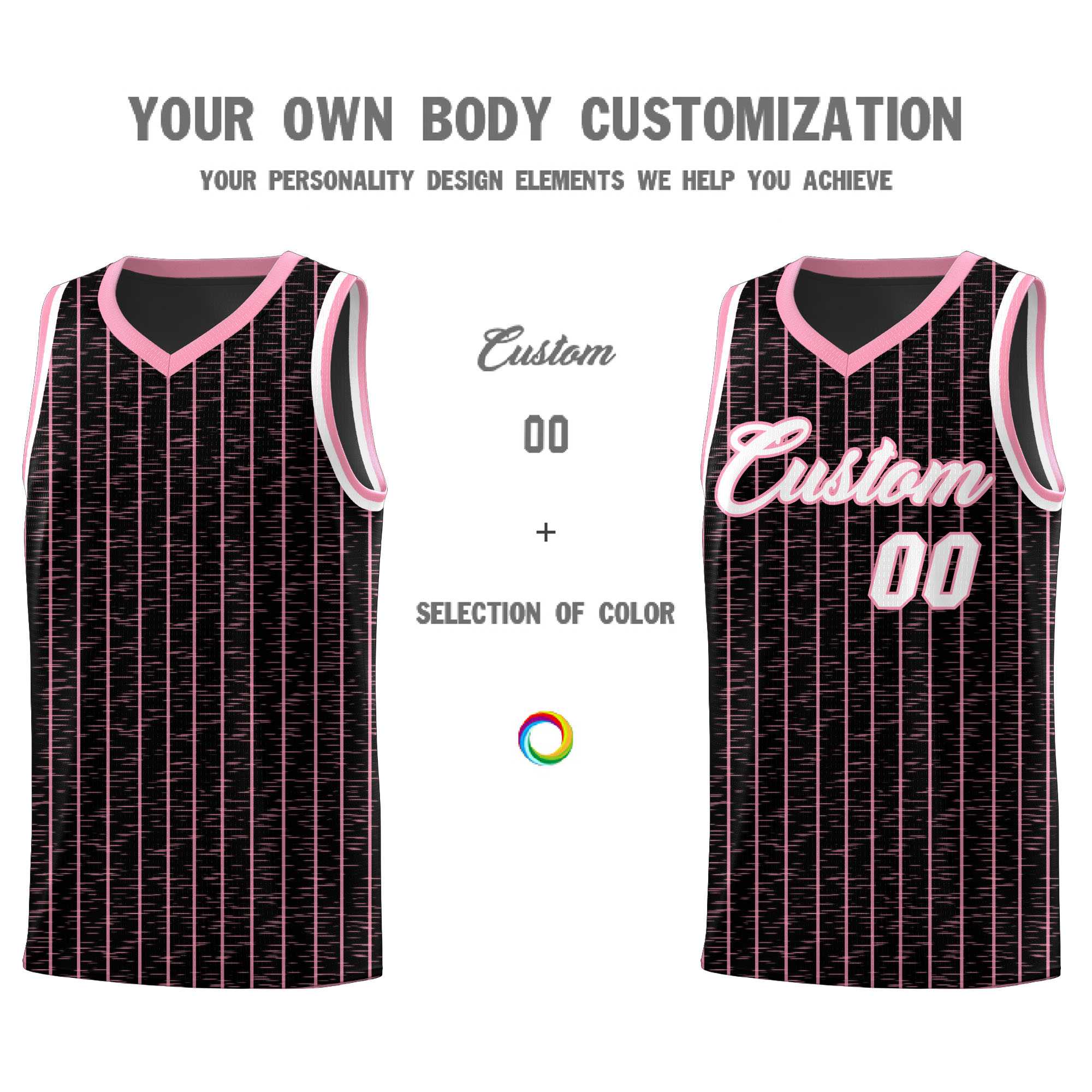 Custom Black Custom Gray Pinstripe Retro Sets Uniform Basketball Jersey
