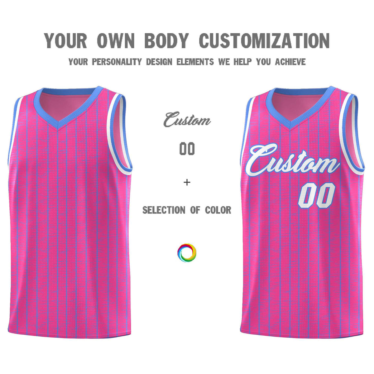 Custom Pink Custom Gray Pinstripe Retro Sets Uniform Basketball Jersey