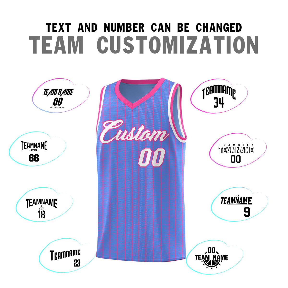 Custom Light Blue Custom Gray Pinstripe Retro Sets Uniform Basketball Jersey
