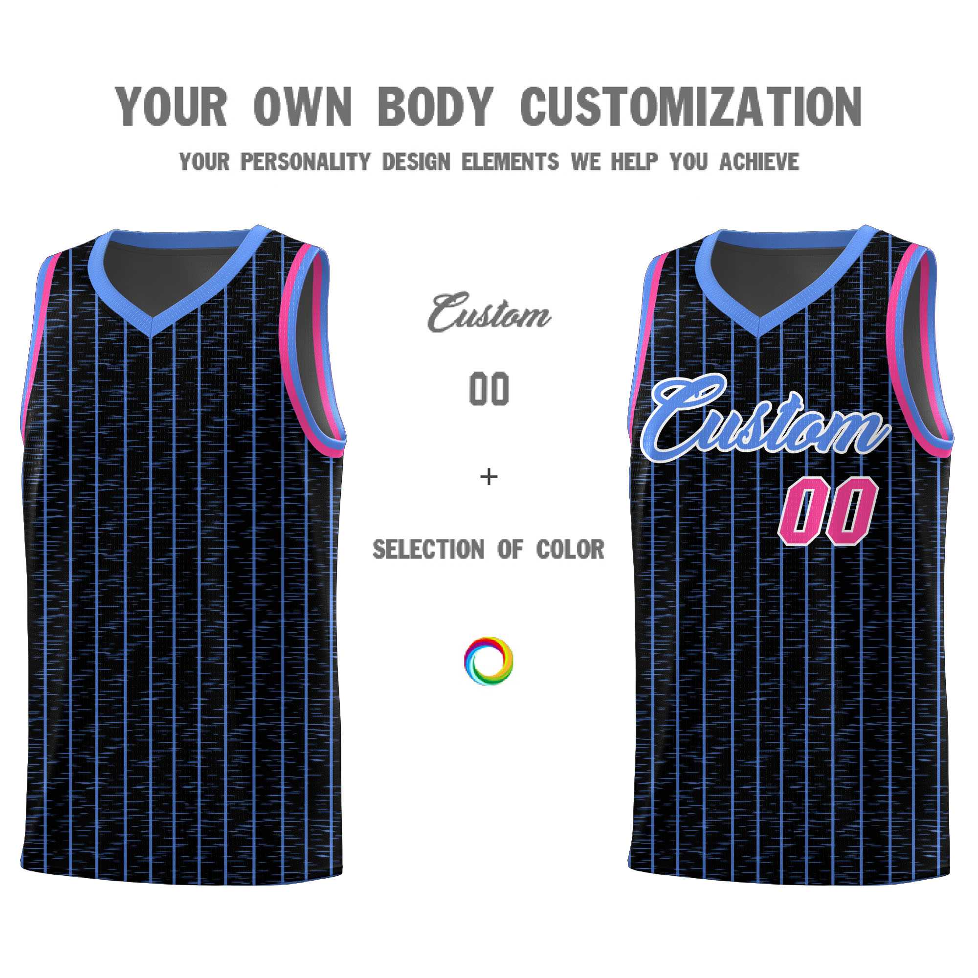 Custom Black Custom Gray Pinstripe Retro Sets Uniform Basketball Jersey