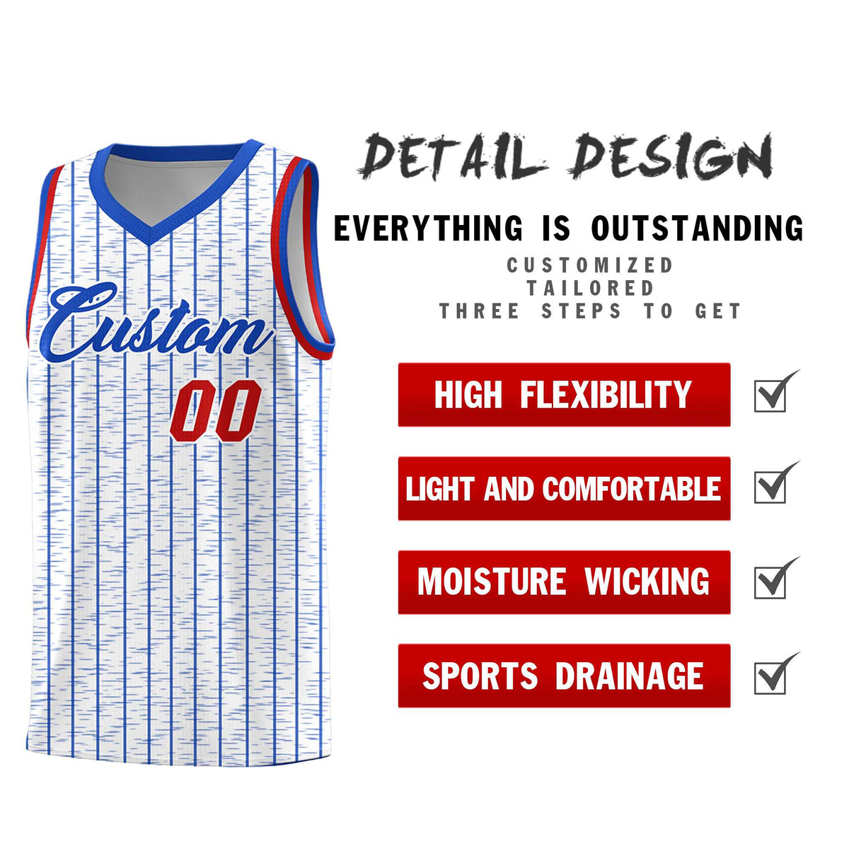 Custom White Custom Gray Pinstripe Retro Sets Uniform Basketball Jersey