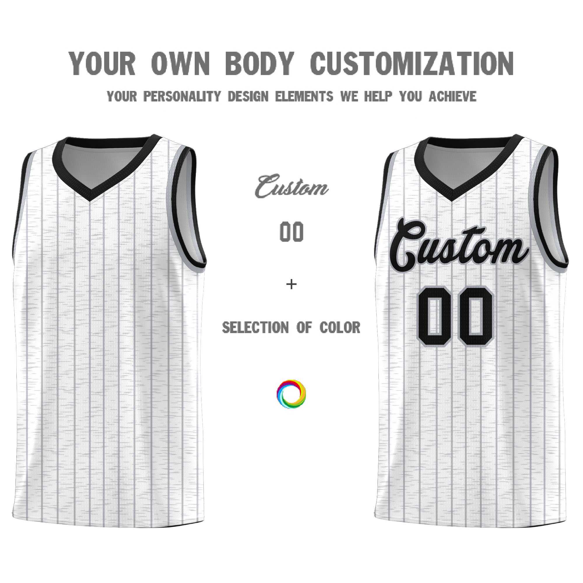 Custom White Custom Gray Pinstripe Retro Sets Uniform Basketball Jersey