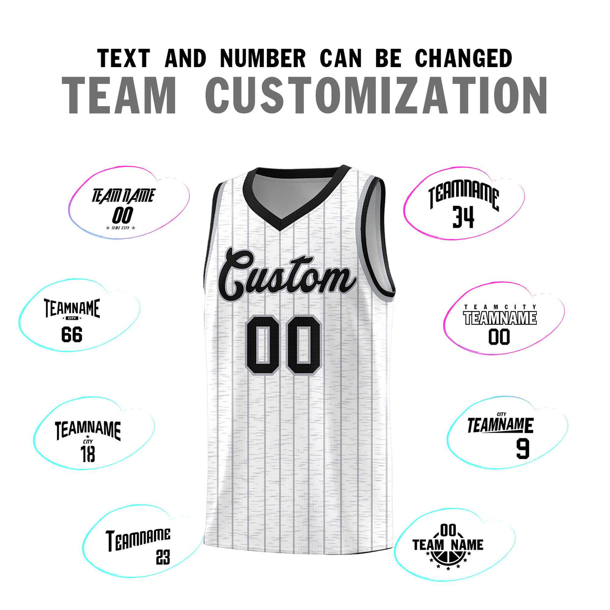 Custom White Custom Gray Pinstripe Retro Sets Uniform Basketball Jersey