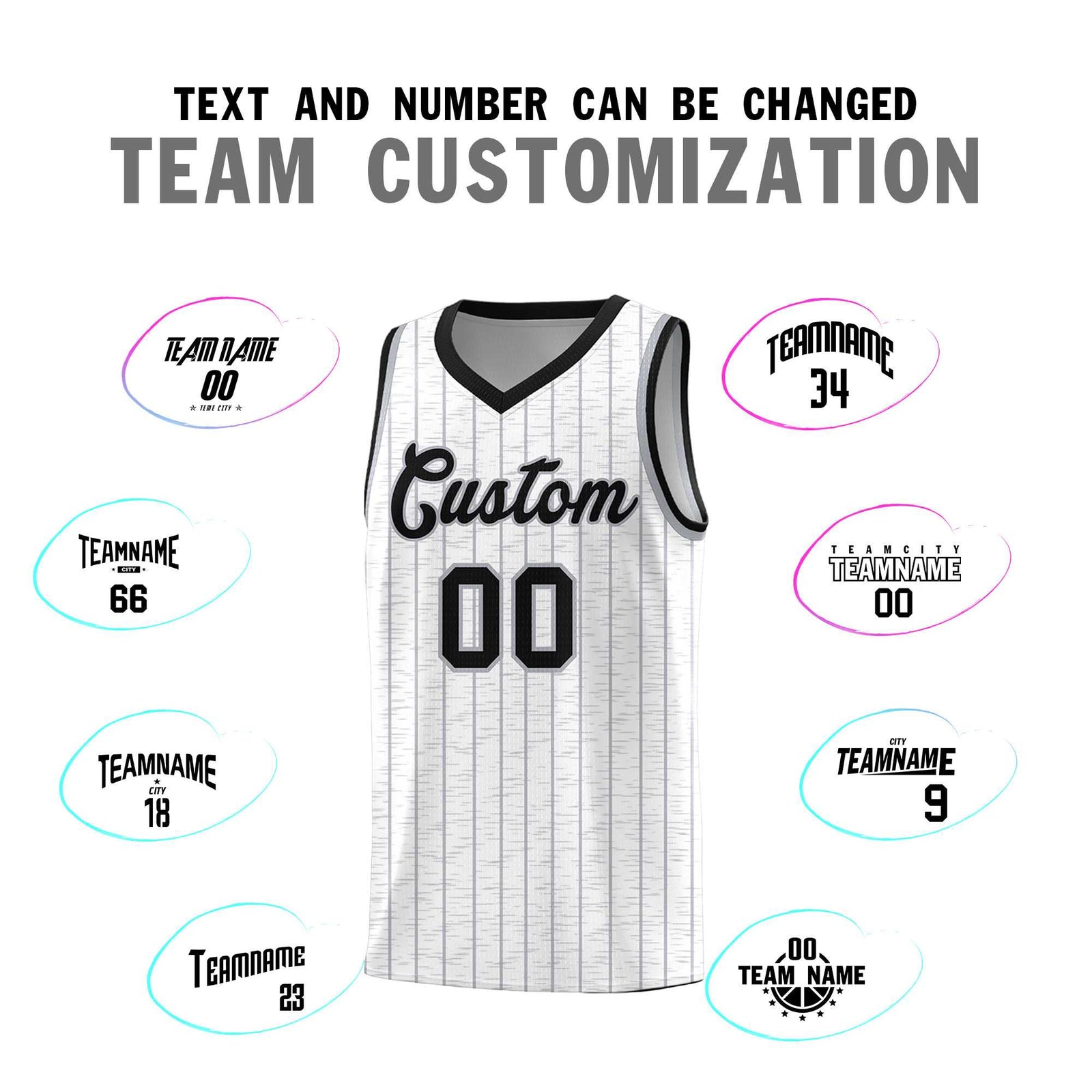 Custom White Custom Gray Pinstripe Retro Sets Uniform Basketball Jersey