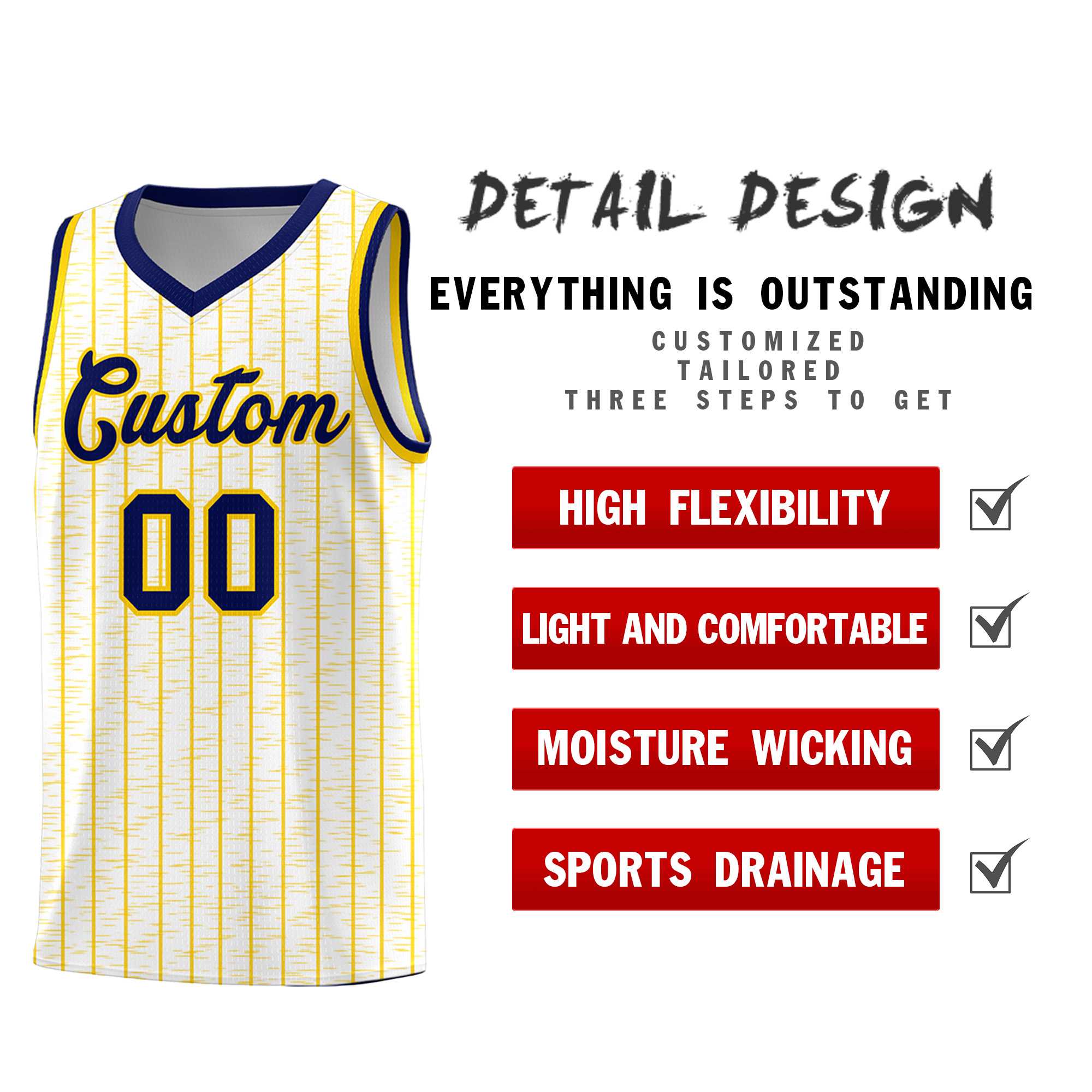 Custom White Custom Gray Pinstripe Retro Sets Uniform Basketball Jersey