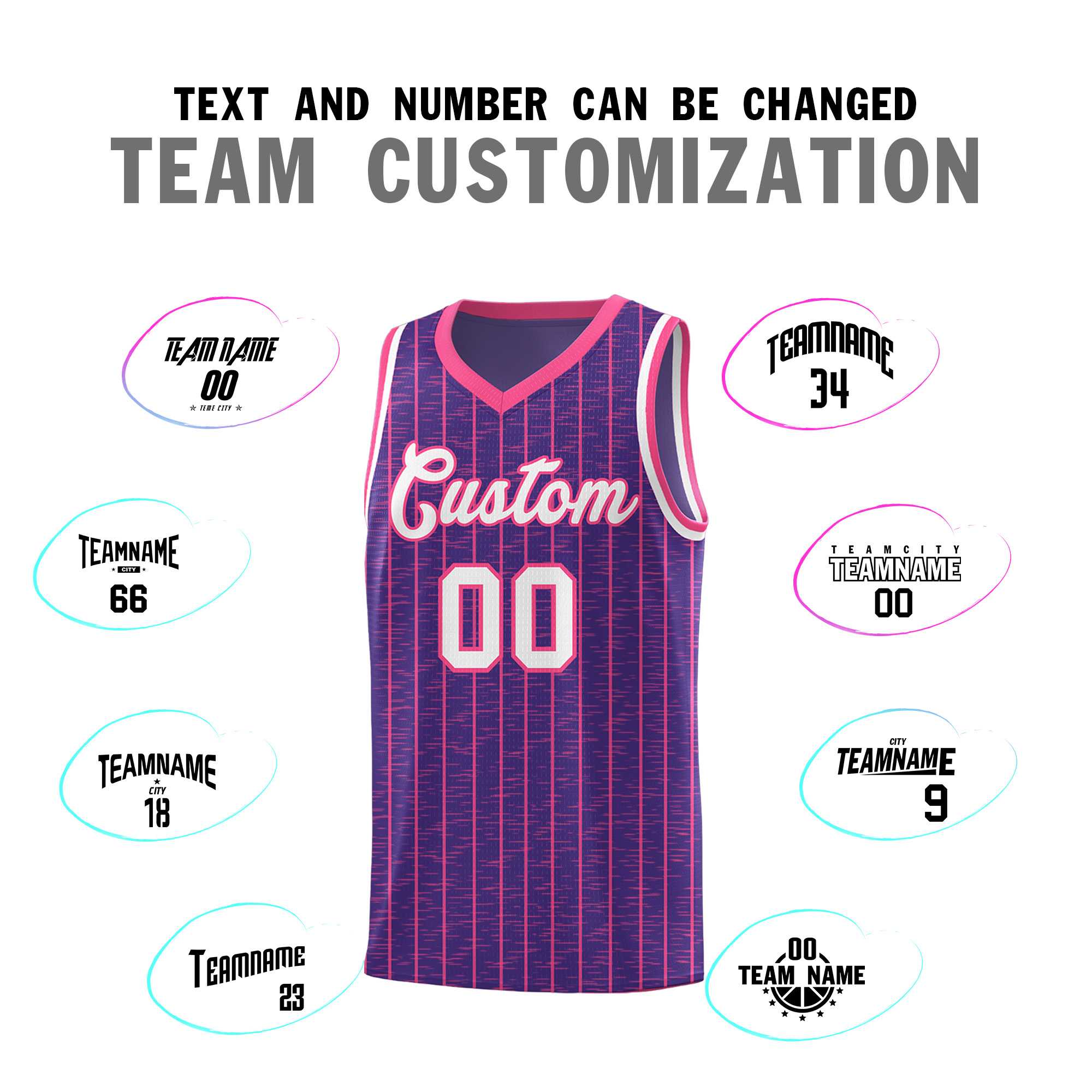 Custom Purple Custom Gray Pinstripe Retro Sets Uniform Basketball Jersey