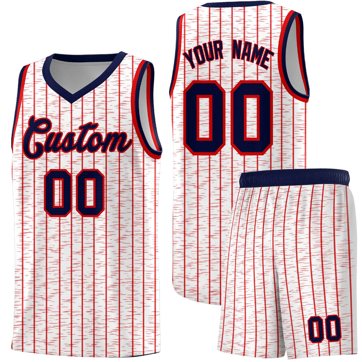 Custom White Custom Gray Pinstripe Retro Sets Uniform Basketball Jersey