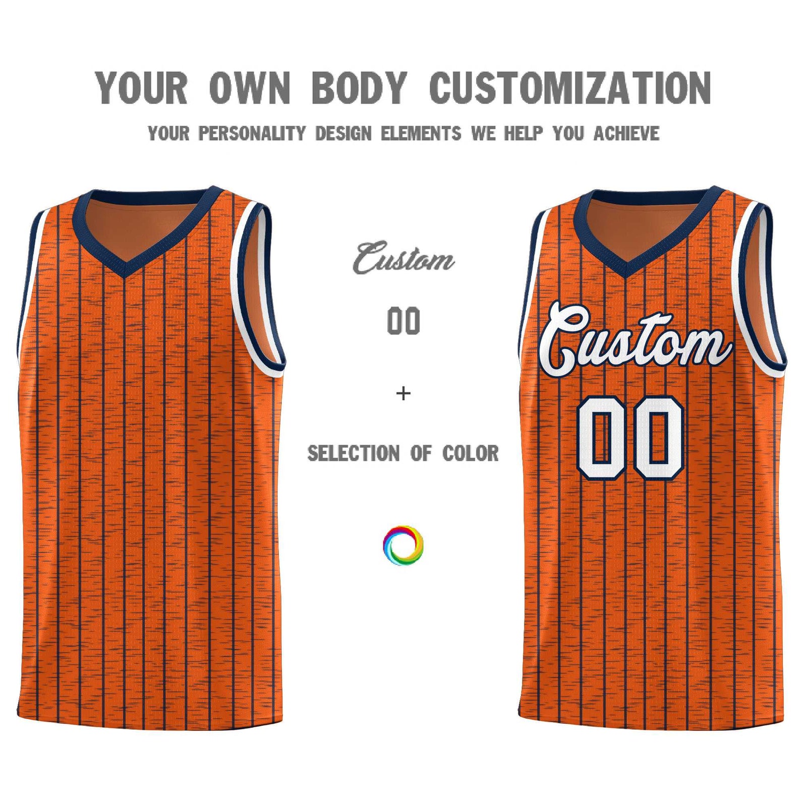 Custom Orange Custom Gray Pinstripe Retro Sets Uniform Basketball Jersey