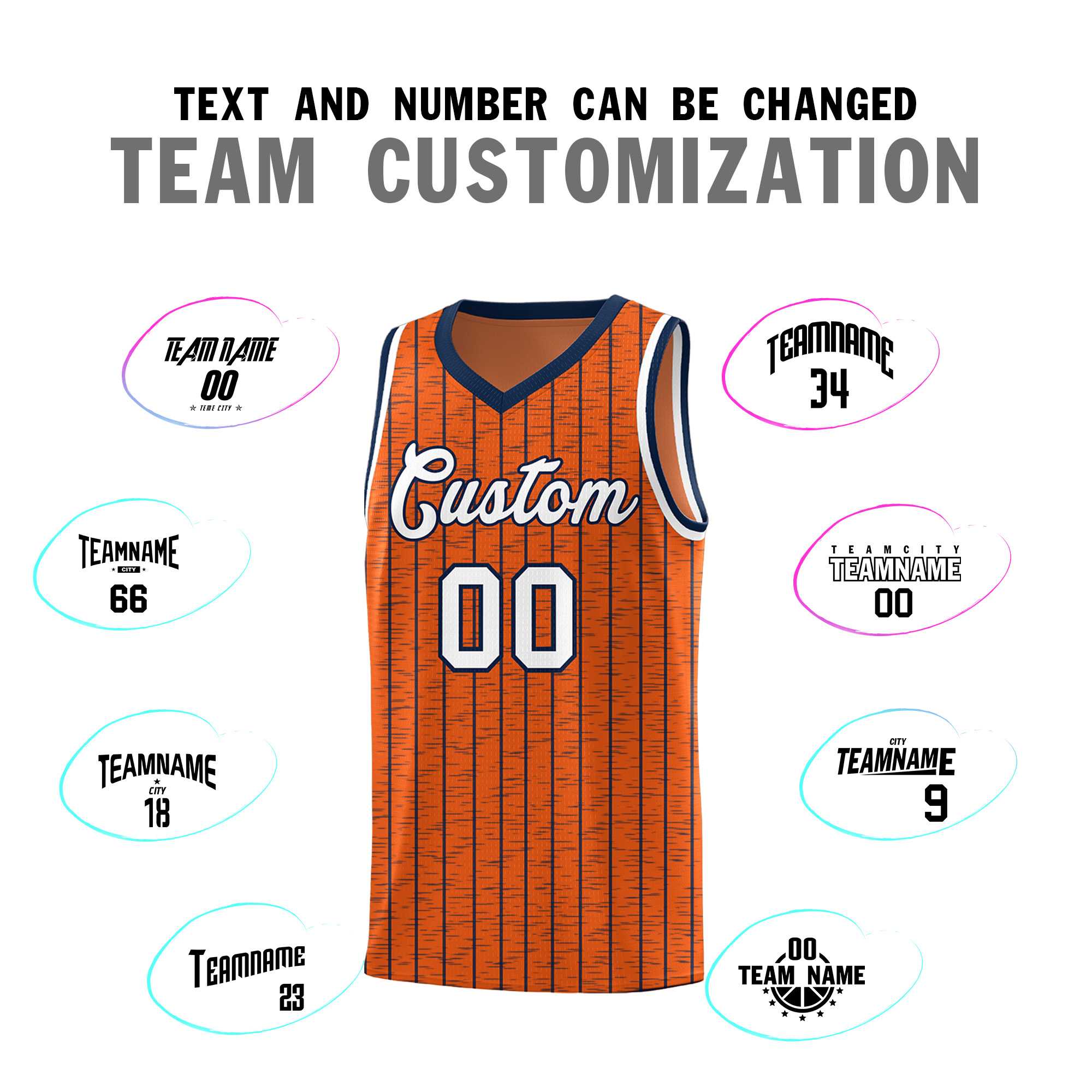 Custom Orange Custom Gray Pinstripe Retro Sets Uniform Basketball Jersey