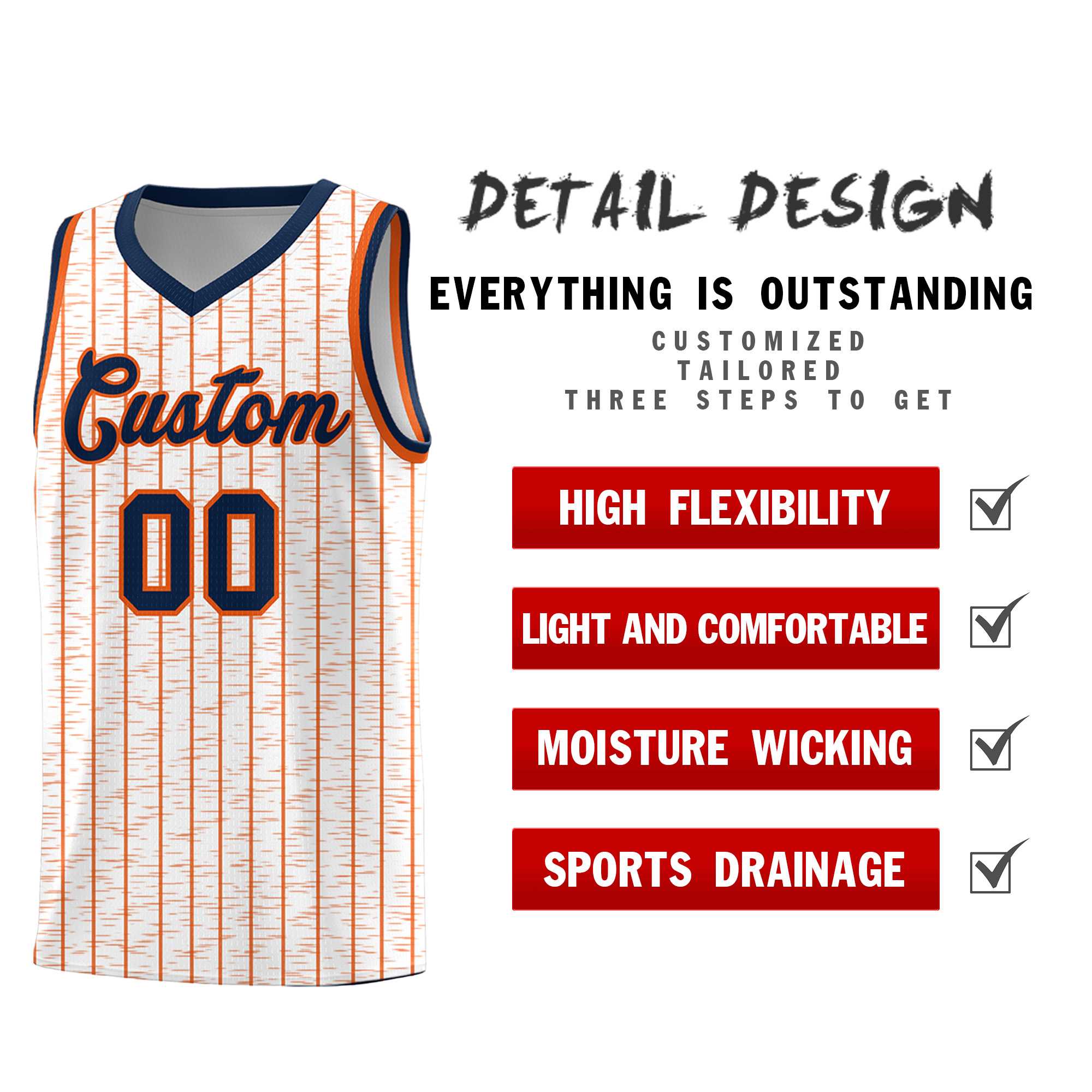 Custom White Custom Gray Pinstripe Retro Sets Uniform Basketball Jersey