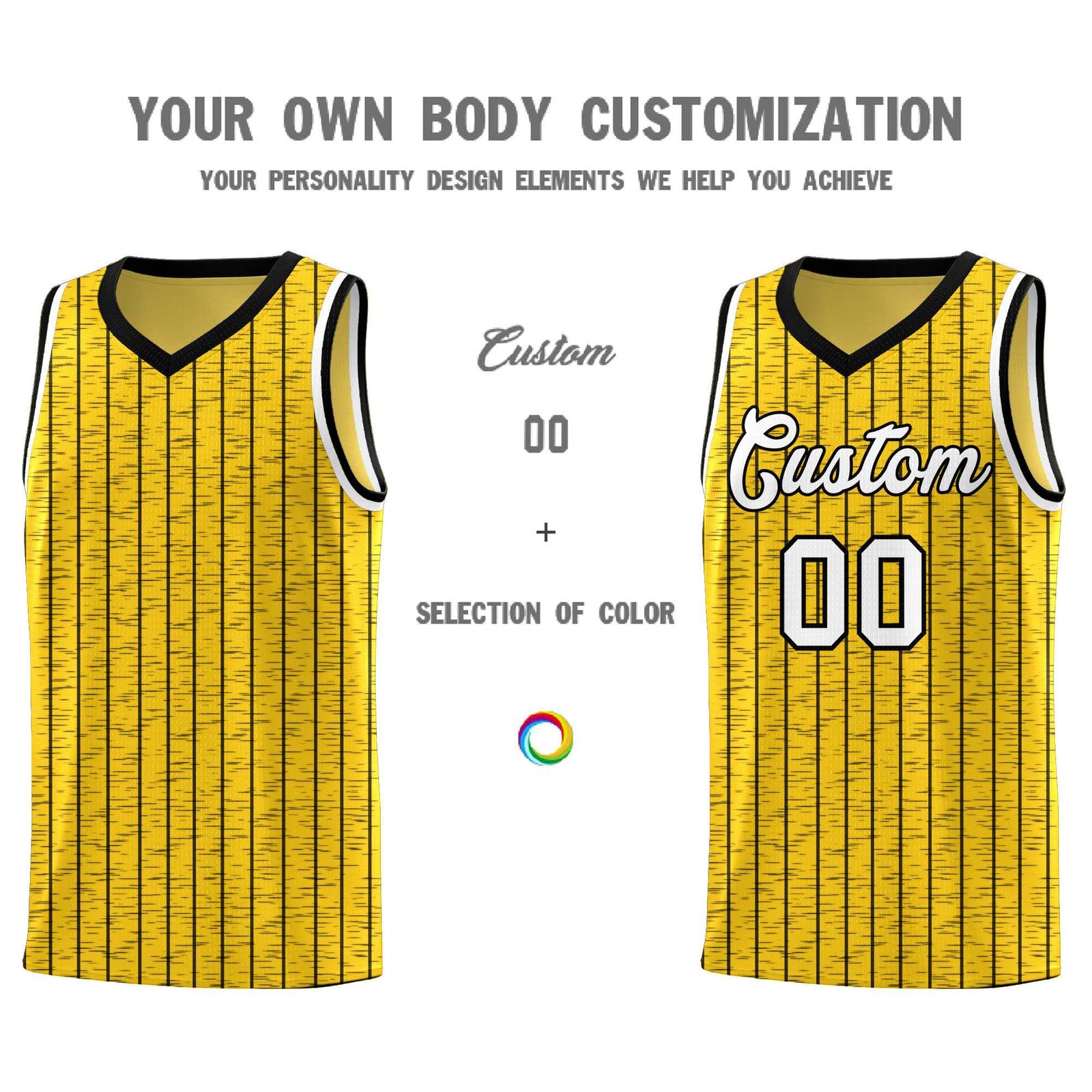 Custom Gold Custom Gray Pinstripe Retro Sets Uniform Basketball Jersey