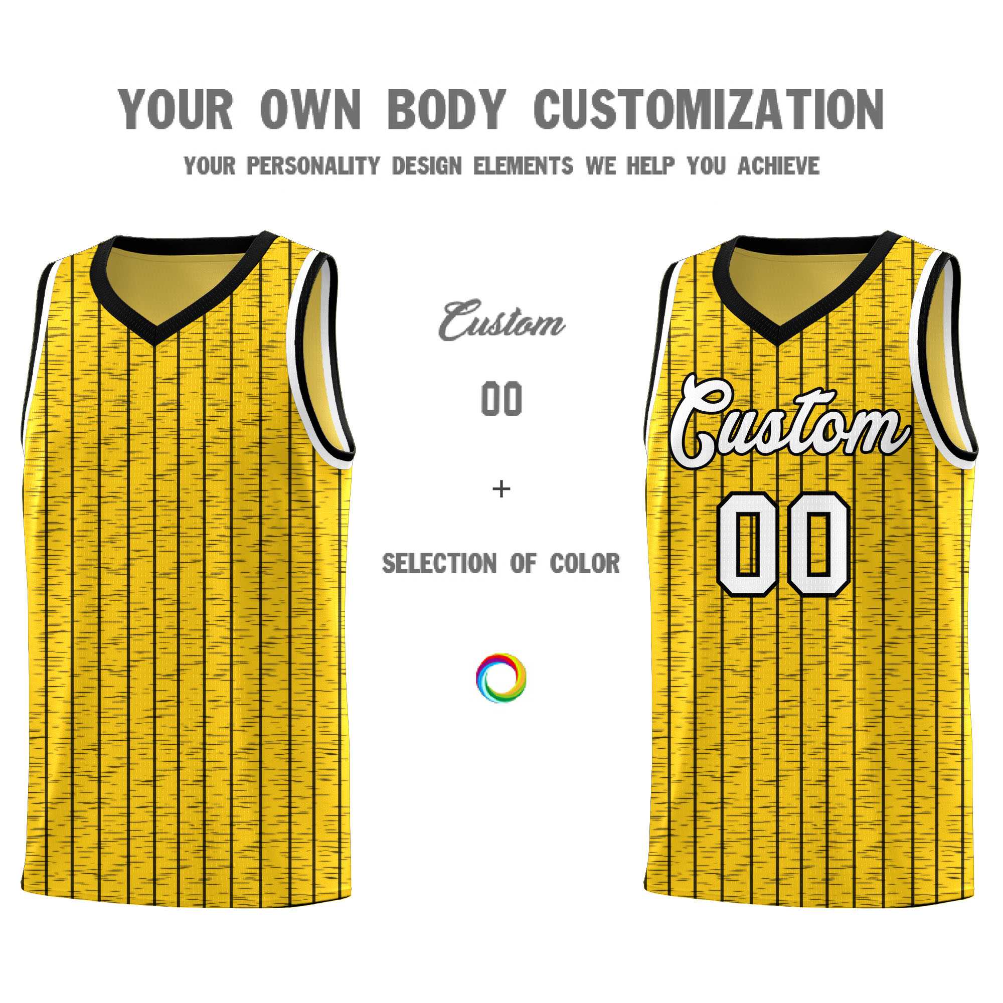 Custom Gold Custom Gray Pinstripe Retro Sets Uniform Basketball Jersey