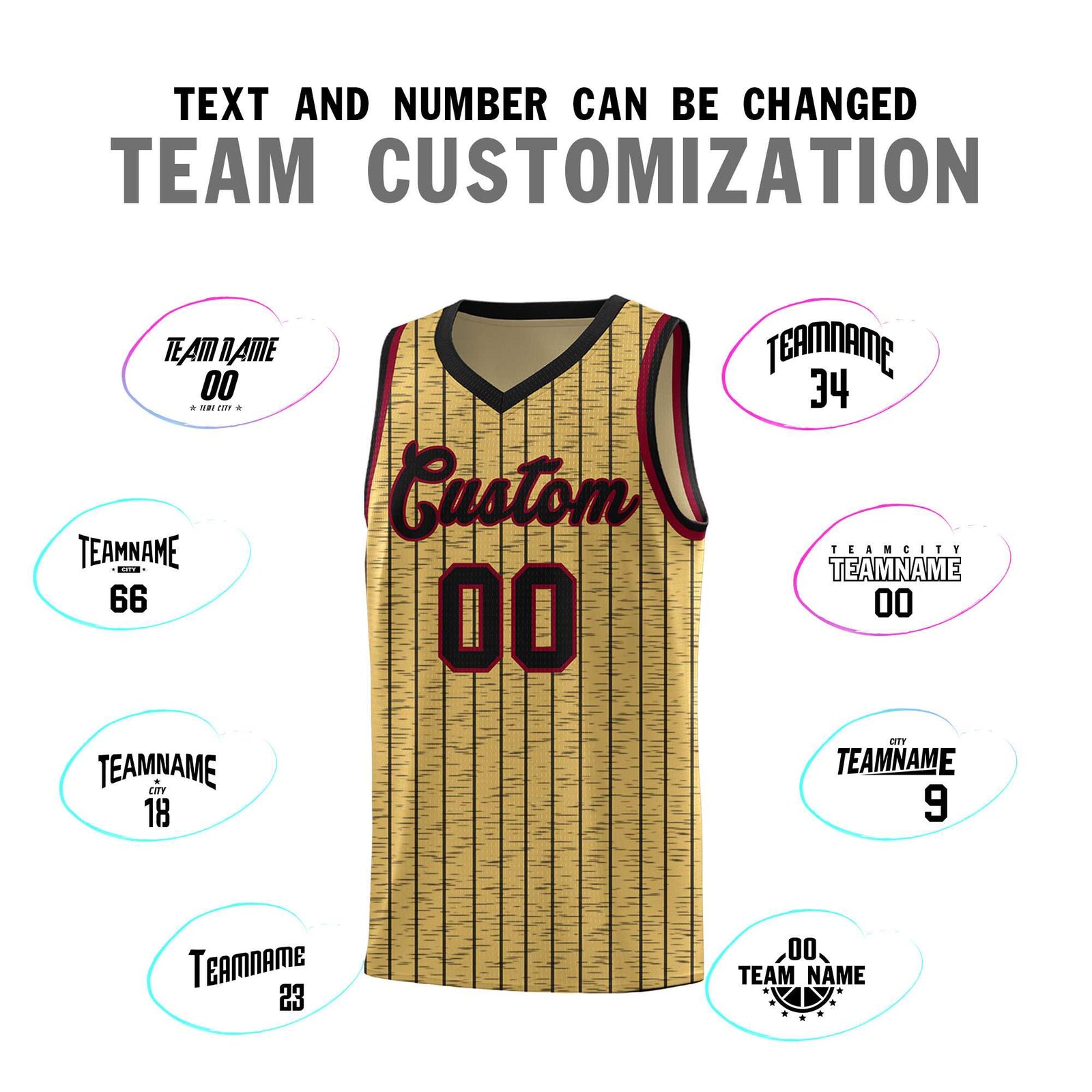 Custom Old Gold Custom Gray Pinstripe Retro Sets Uniform Basketball Jersey