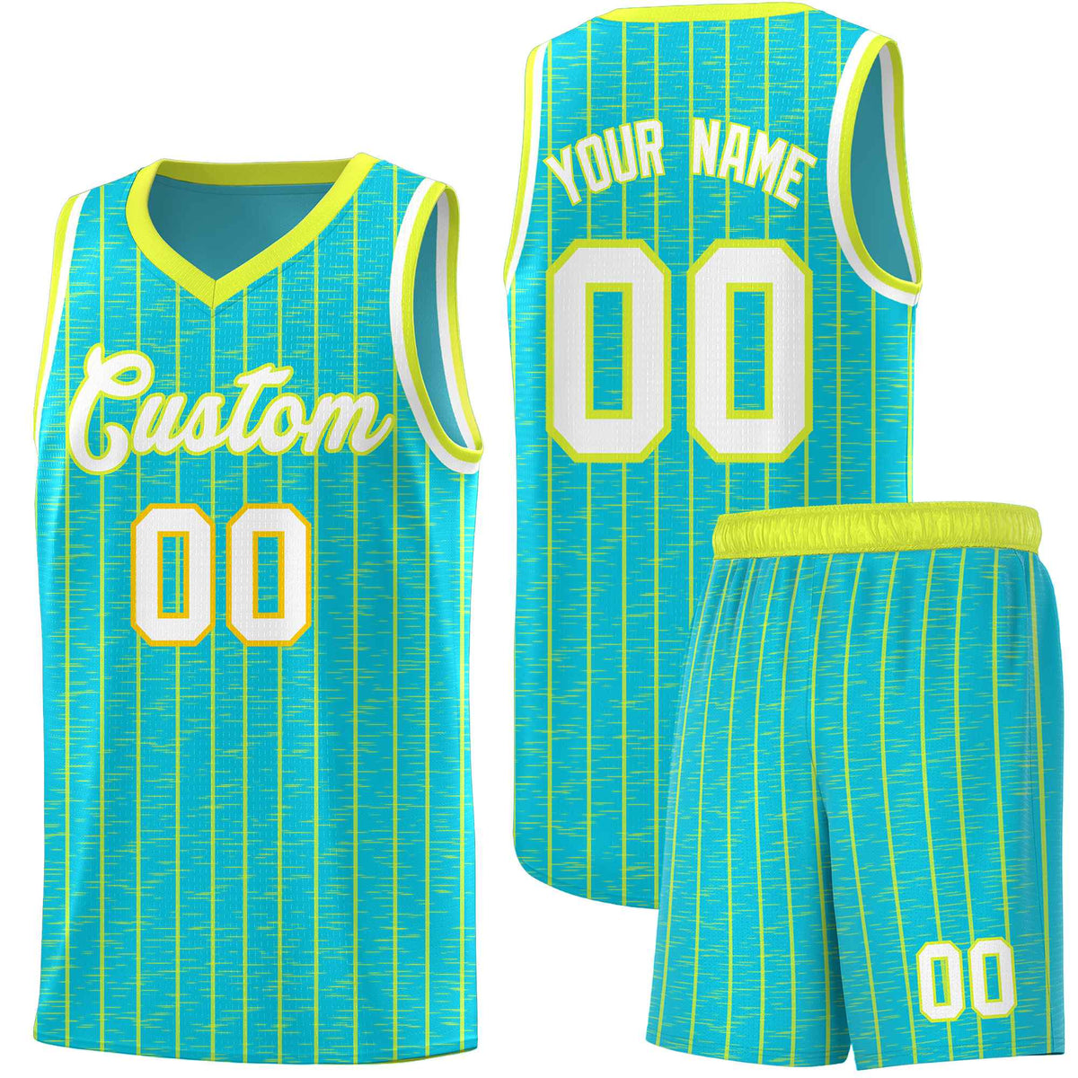 Custom Sky Blue Custom Gray Pinstripe Retro Sets Uniform Basketball Jersey