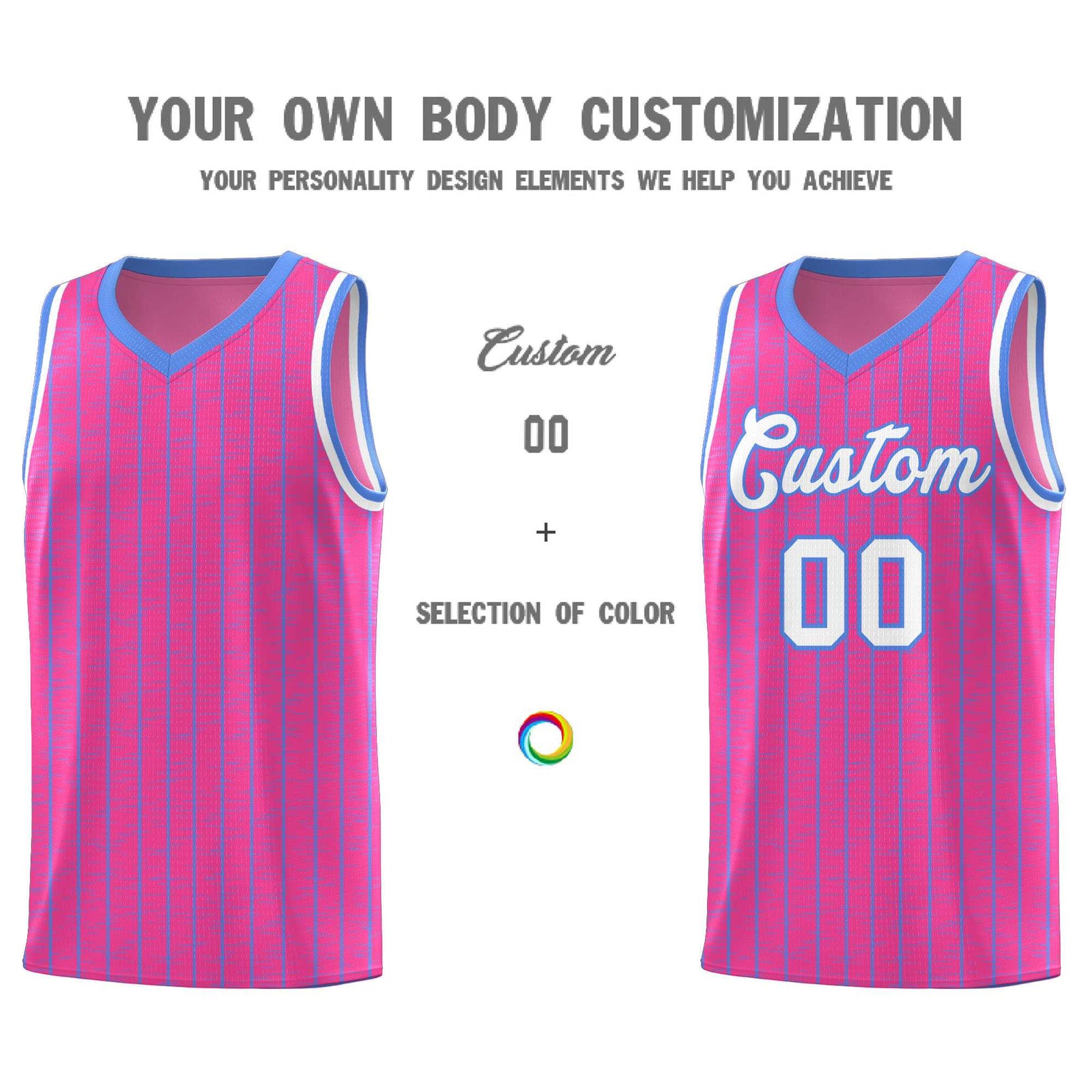 Custom Pink Custom Gray Pinstripe Retro Sets Uniform Basketball Jersey