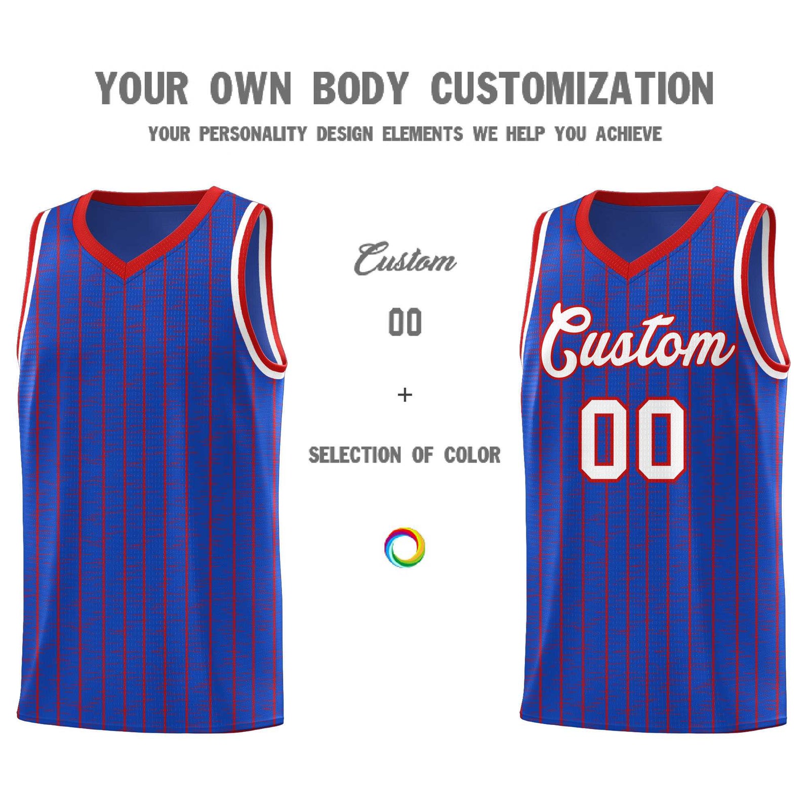 Custom Royal Blue Custom Gray Pinstripe Retro Sets Uniform Basketball Jersey