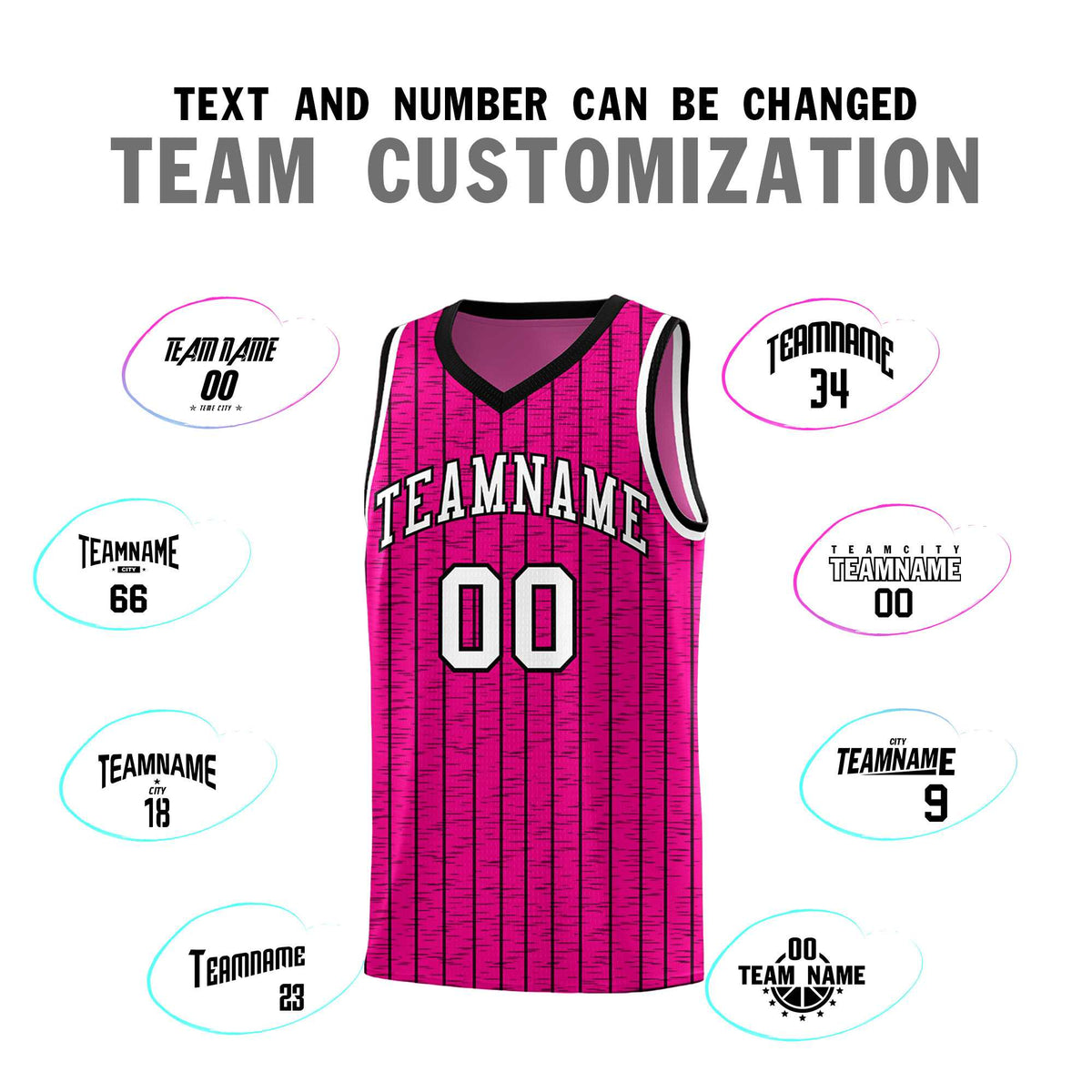 Custom Pink Custom Gray Pinstripe Retro Sets Uniform Basketball Jersey