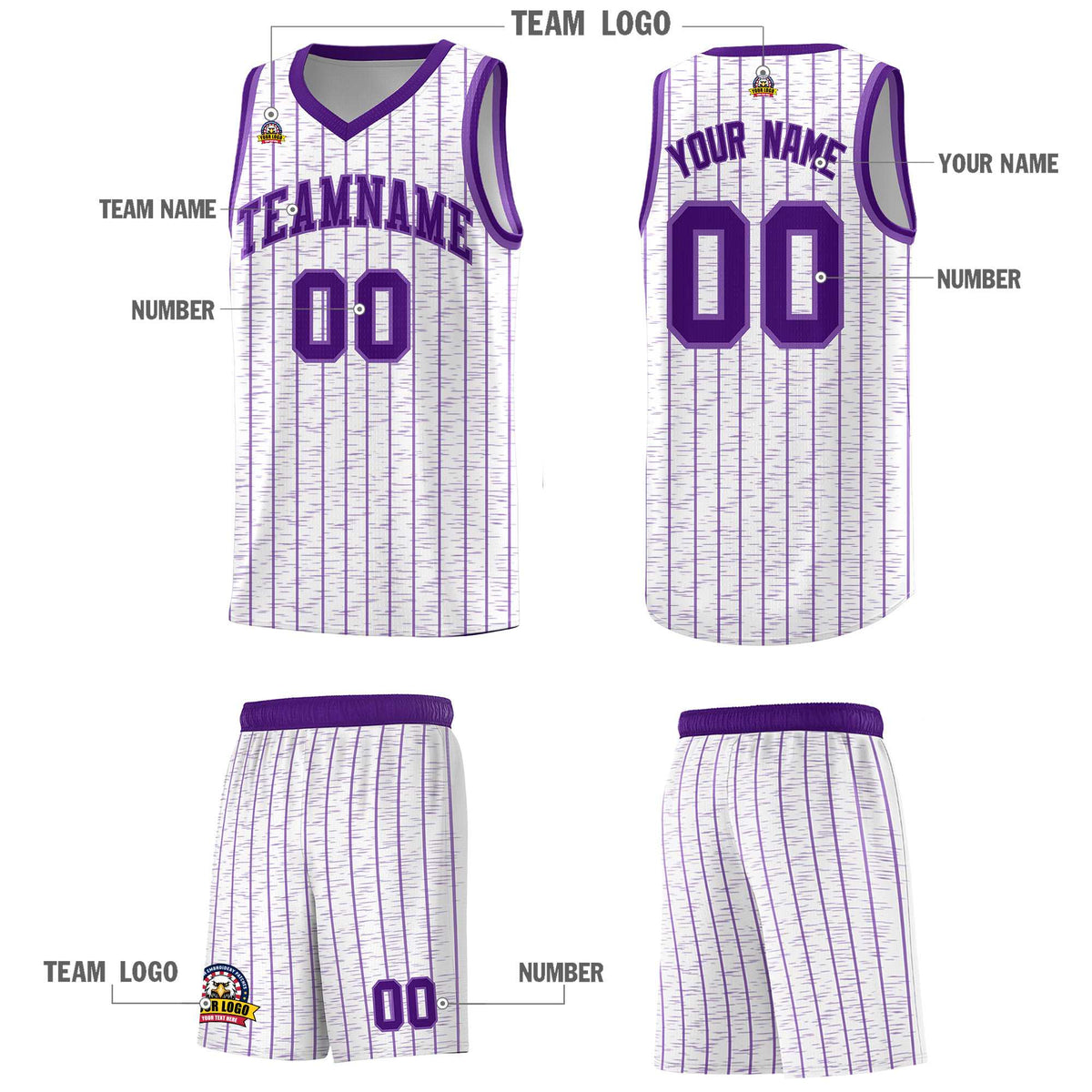Custom White Custom Gray Pinstripe Retro Sets Uniform Basketball Jersey
