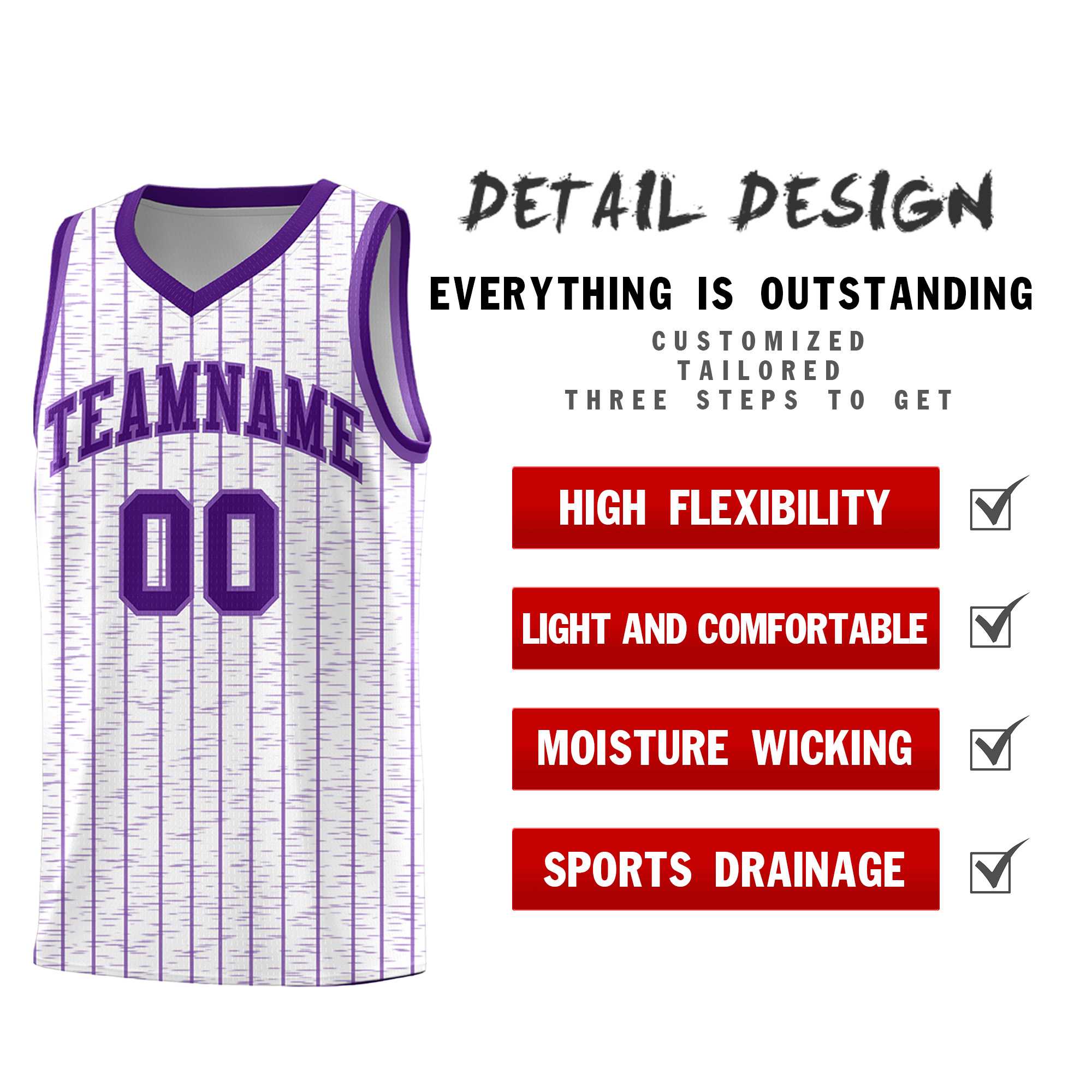 Custom White Custom Gray Pinstripe Retro Sets Uniform Basketball Jersey