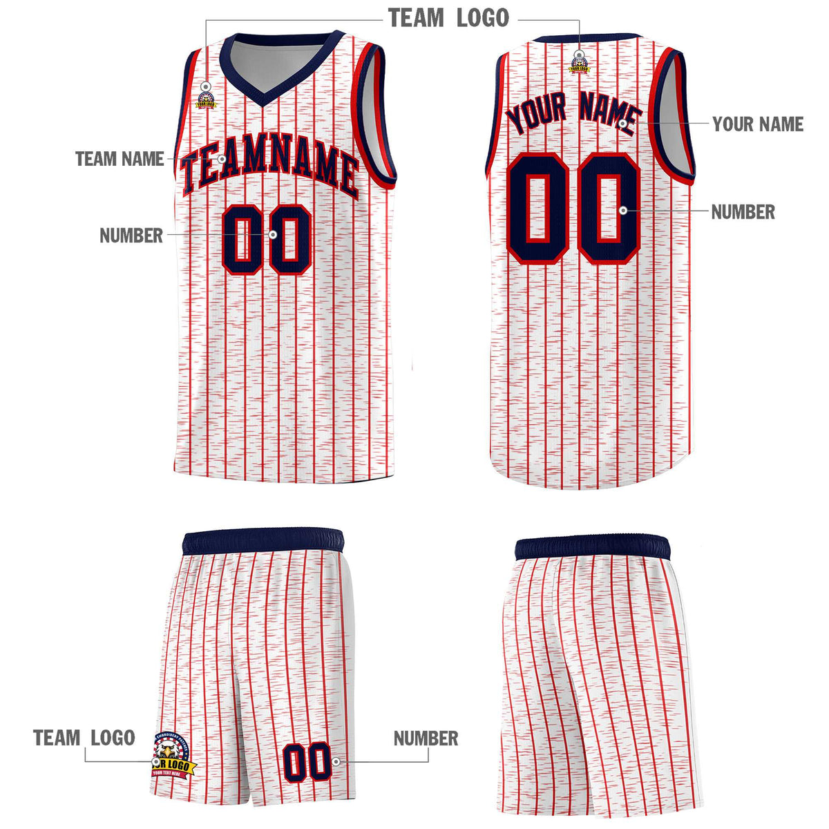 Custom White Custom Gray Pinstripe Retro Sets Uniform Basketball Jersey