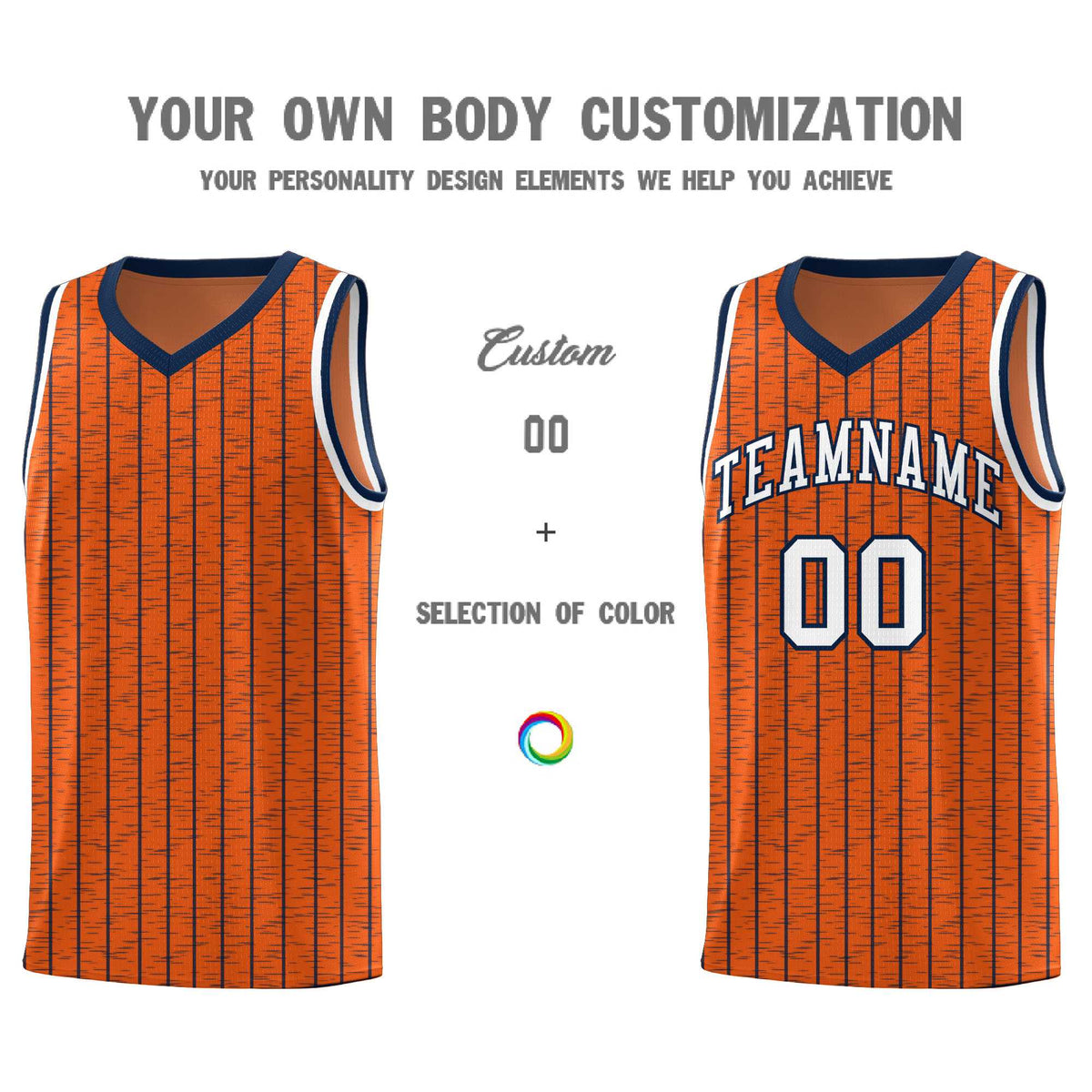 Custom Orange Custom Gray Pinstripe Retro Sets Uniform Basketball Jersey