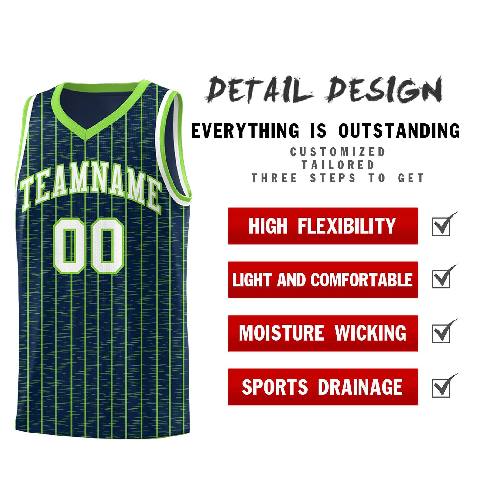 Custom Navy Custom Gray Pinstripe Retro Sets Uniform Basketball Jersey