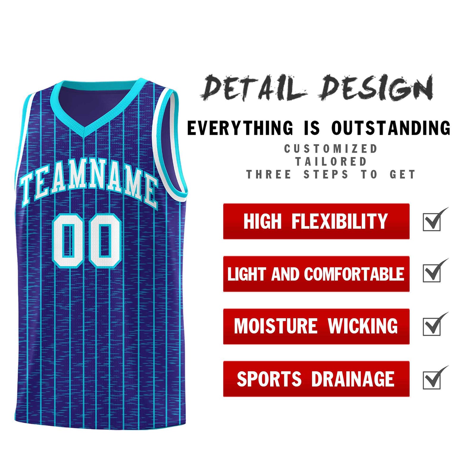 Custom Royal Custom Gray Pinstripe Retro Sets Uniform Basketball Jersey
