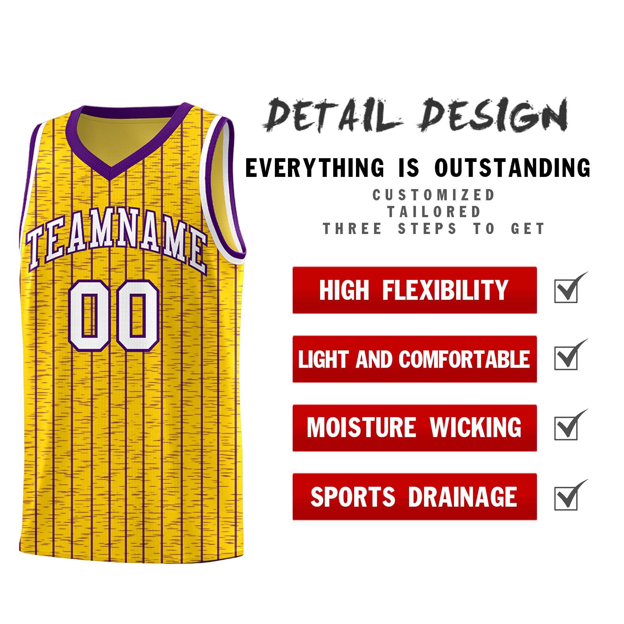 Custom Gold Custom Gray Pinstripe Retro Sets Uniform Basketball Jersey