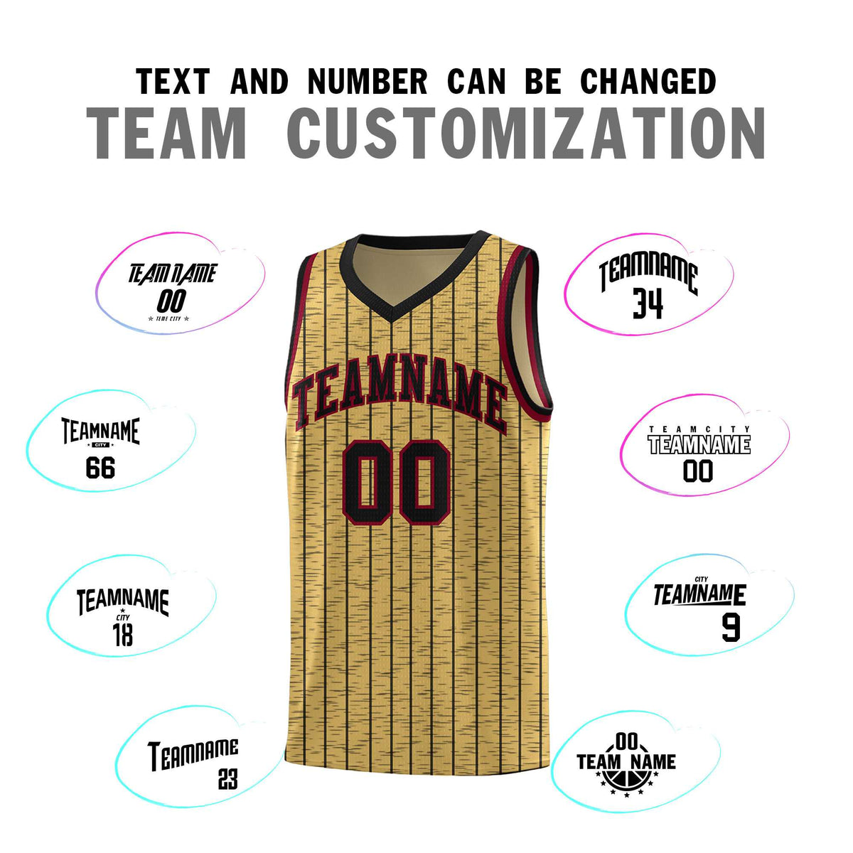 Custom Old Gold Custom Gray Pinstripe Retro Sets Uniform Basketball Jersey