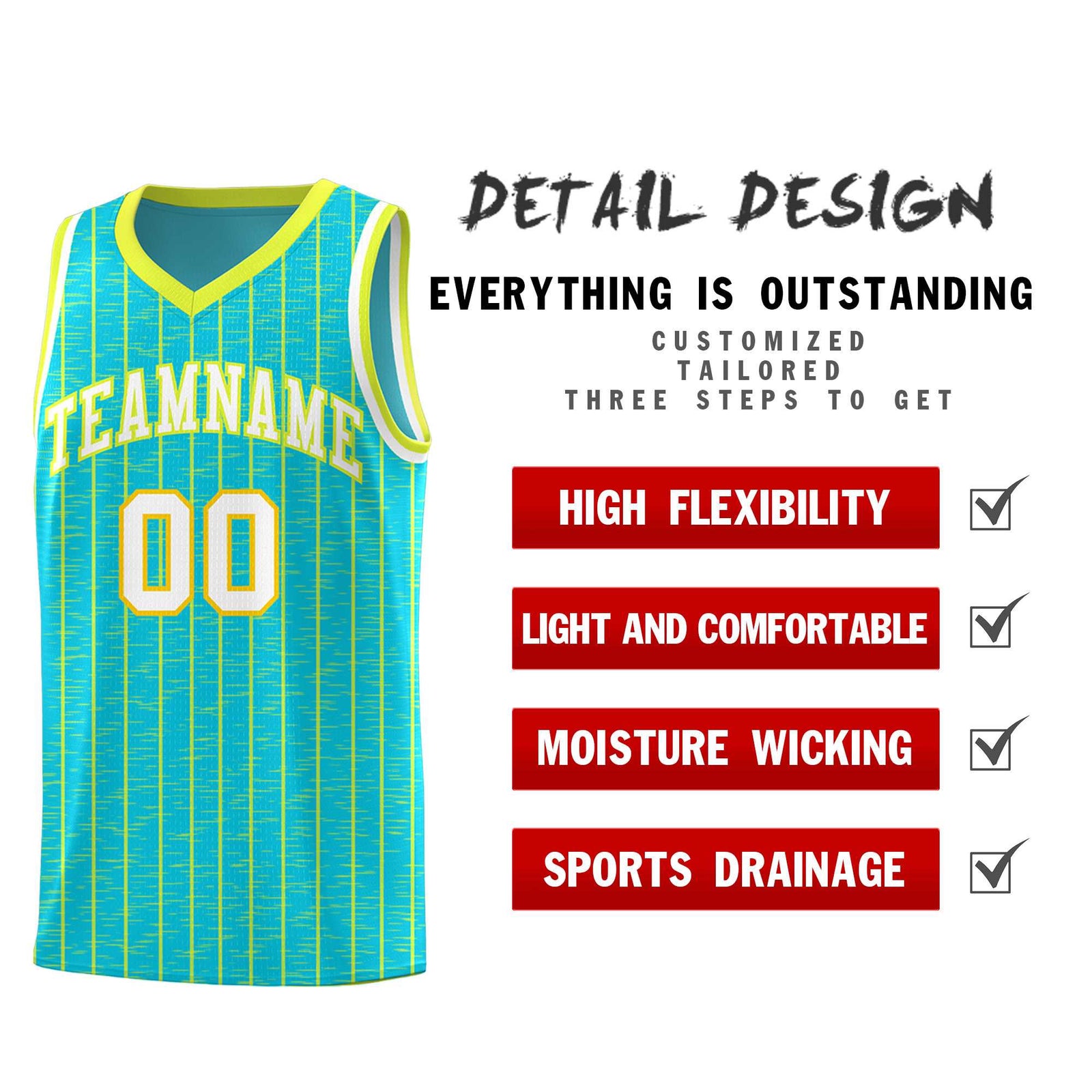 Custom Sky Blue Custom Gray Pinstripe Retro Sets Uniform Basketball Jersey