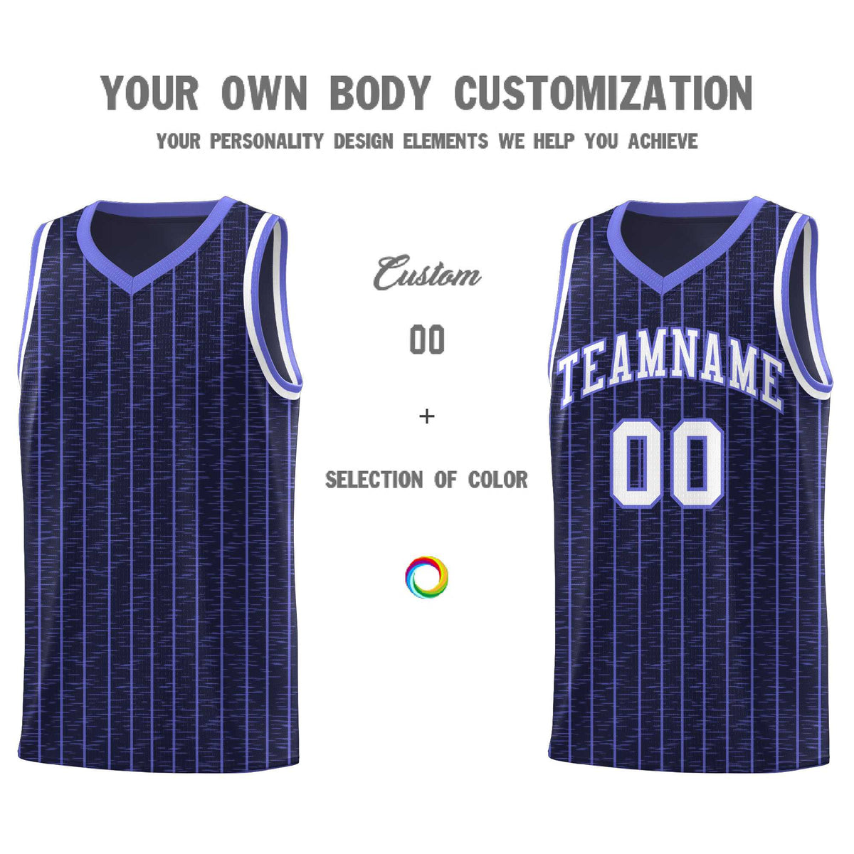 Custom Navy Custom Gray Pinstripe Retro Sets Uniform Basketball Jersey