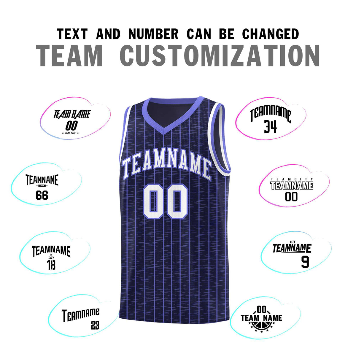 Custom Navy Custom Gray Pinstripe Retro Sets Uniform Basketball Jersey