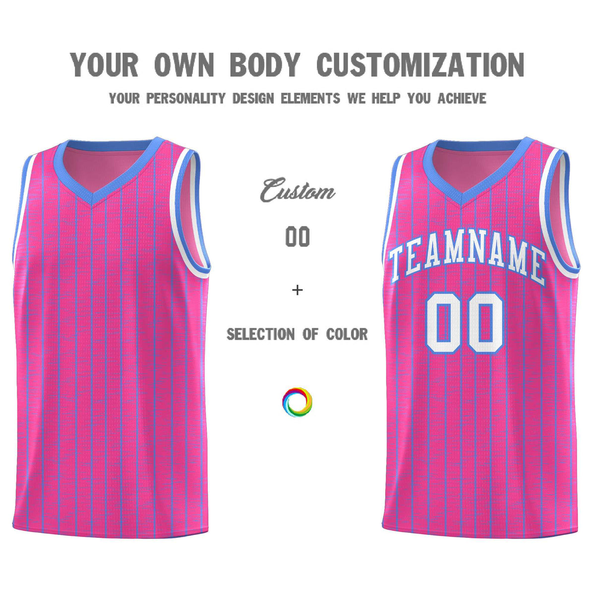 Custom Pink Custom Gray Pinstripe Retro Sets Uniform Basketball Jersey