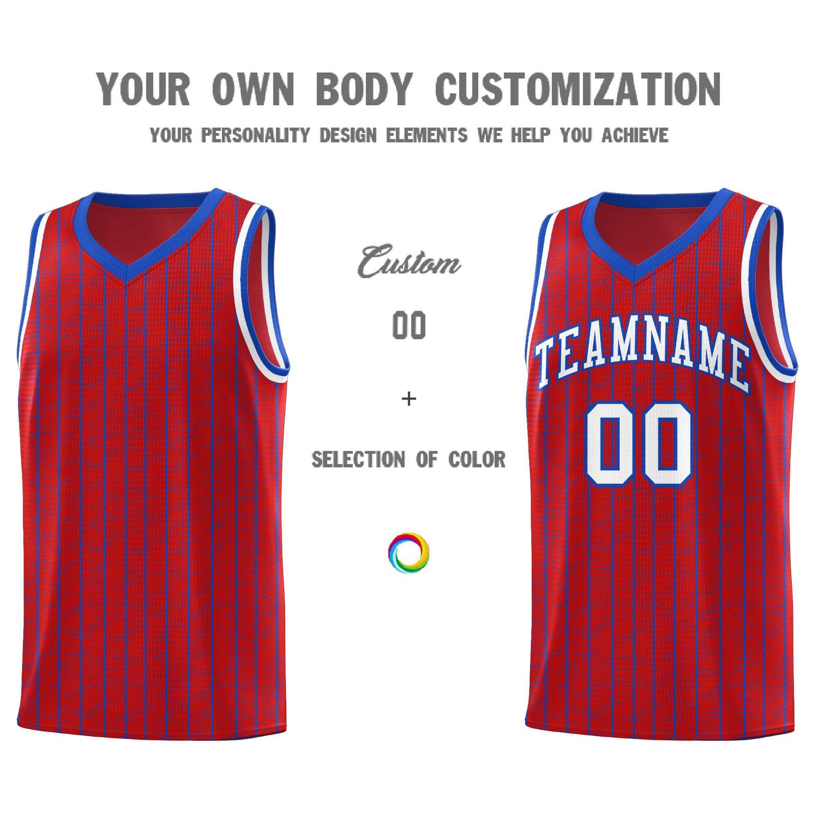 Custom Red Custom Gray Pinstripe Retro Sets Uniform Basketball Jersey