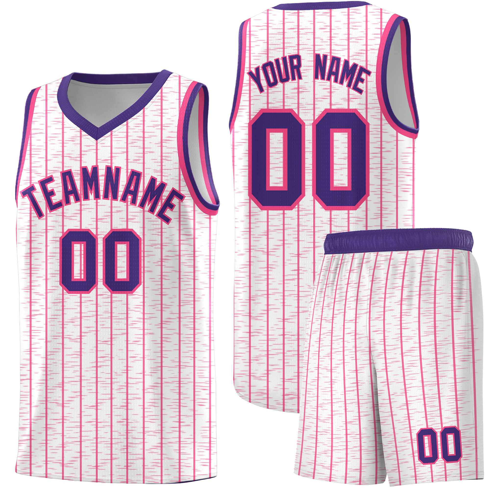 Custom White Custom Gray Pinstripe Retro Sets Uniform Basketball Jersey