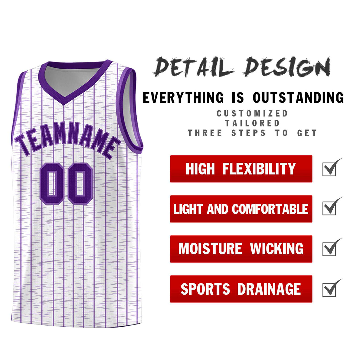 Custom White Custom Gray Pinstripe Retro Sets Uniform Basketball Jersey
