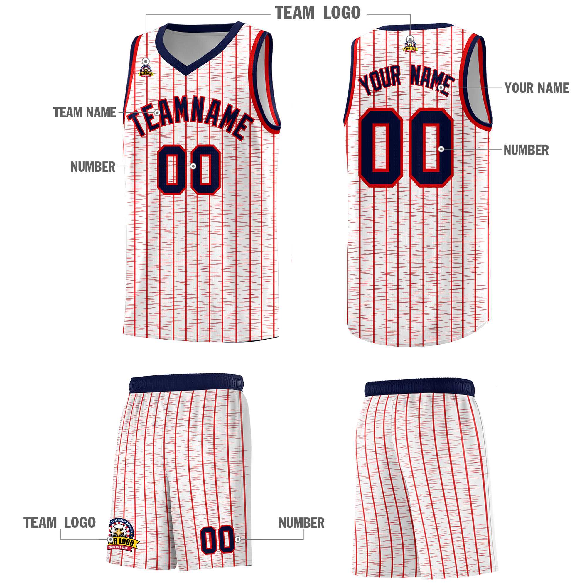 Custom White Custom Gray Pinstripe Retro Sets Uniform Basketball Jersey
