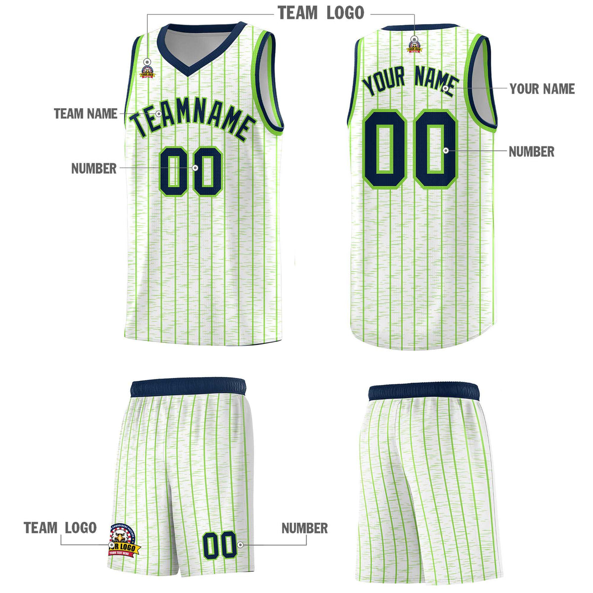Custom White Custom Gray Pinstripe Retro Sets Uniform Basketball Jersey