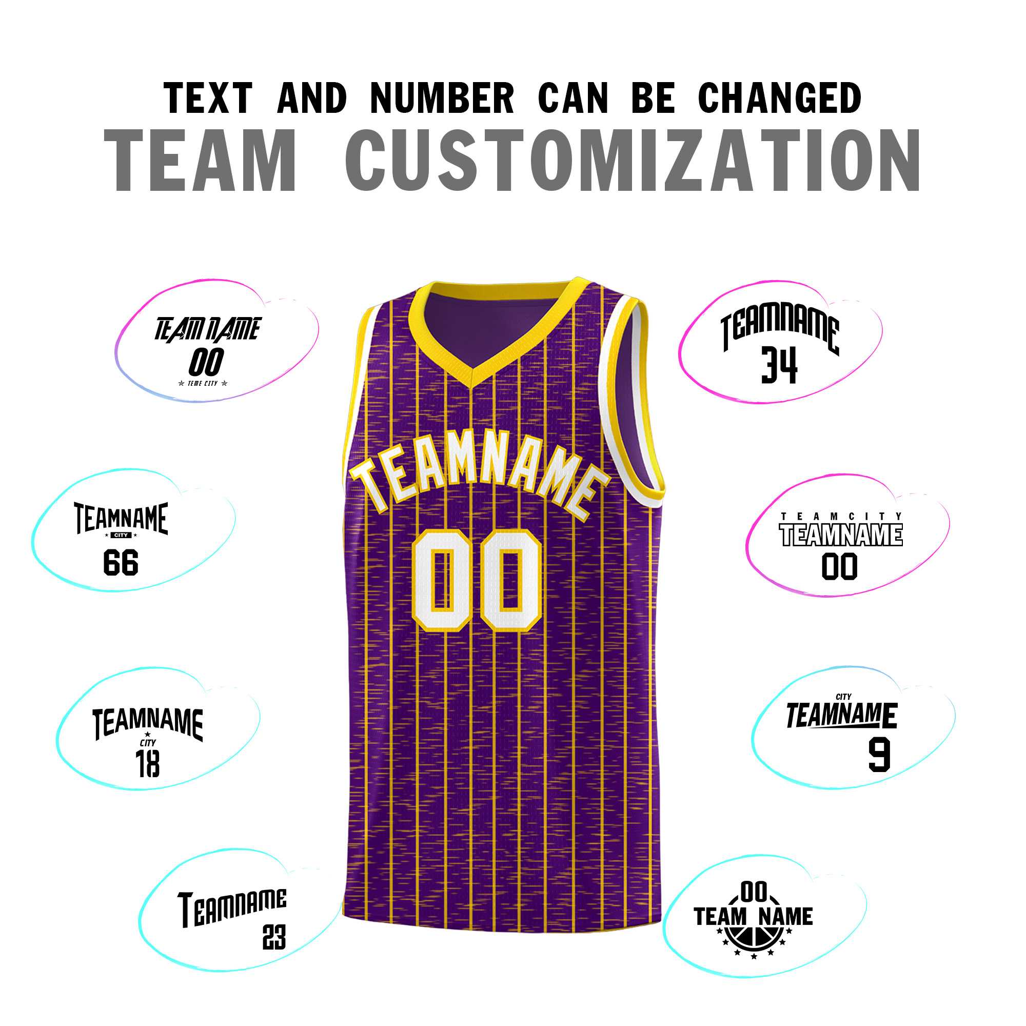 Custom Purple Custom Gray Pinstripe Retro Sets Uniform Basketball Jersey