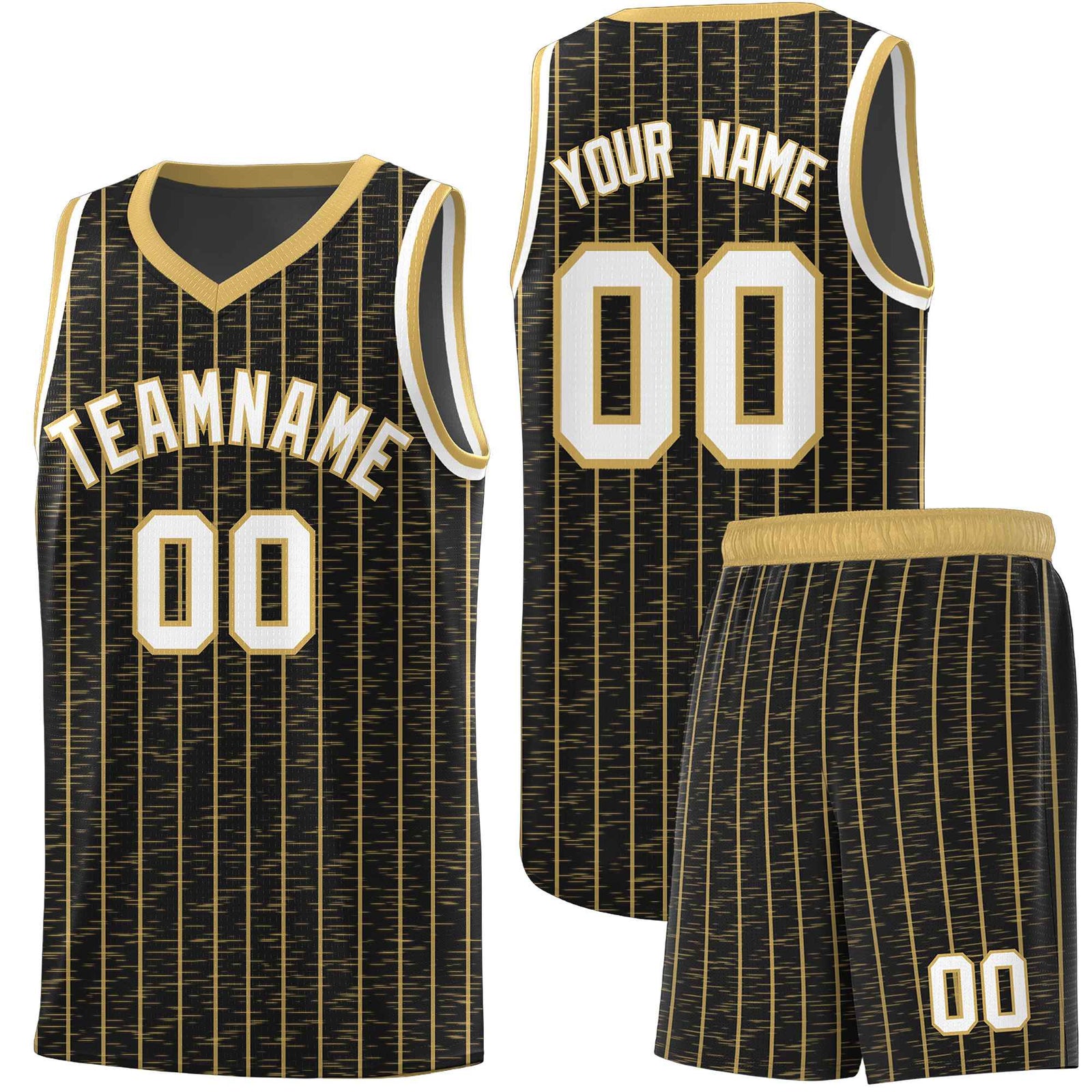 Custom Black Custom Gray Pinstripe Retro Sets Uniform Basketball Jersey