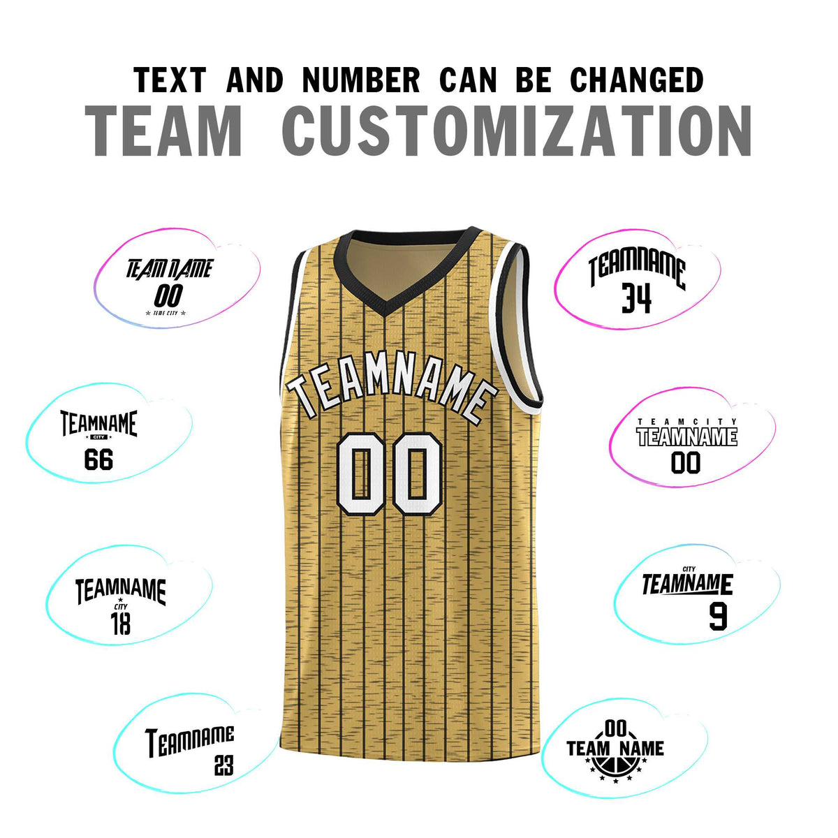 Custom Old Gold Custom Gray Pinstripe Retro Sets Uniform Basketball Jersey