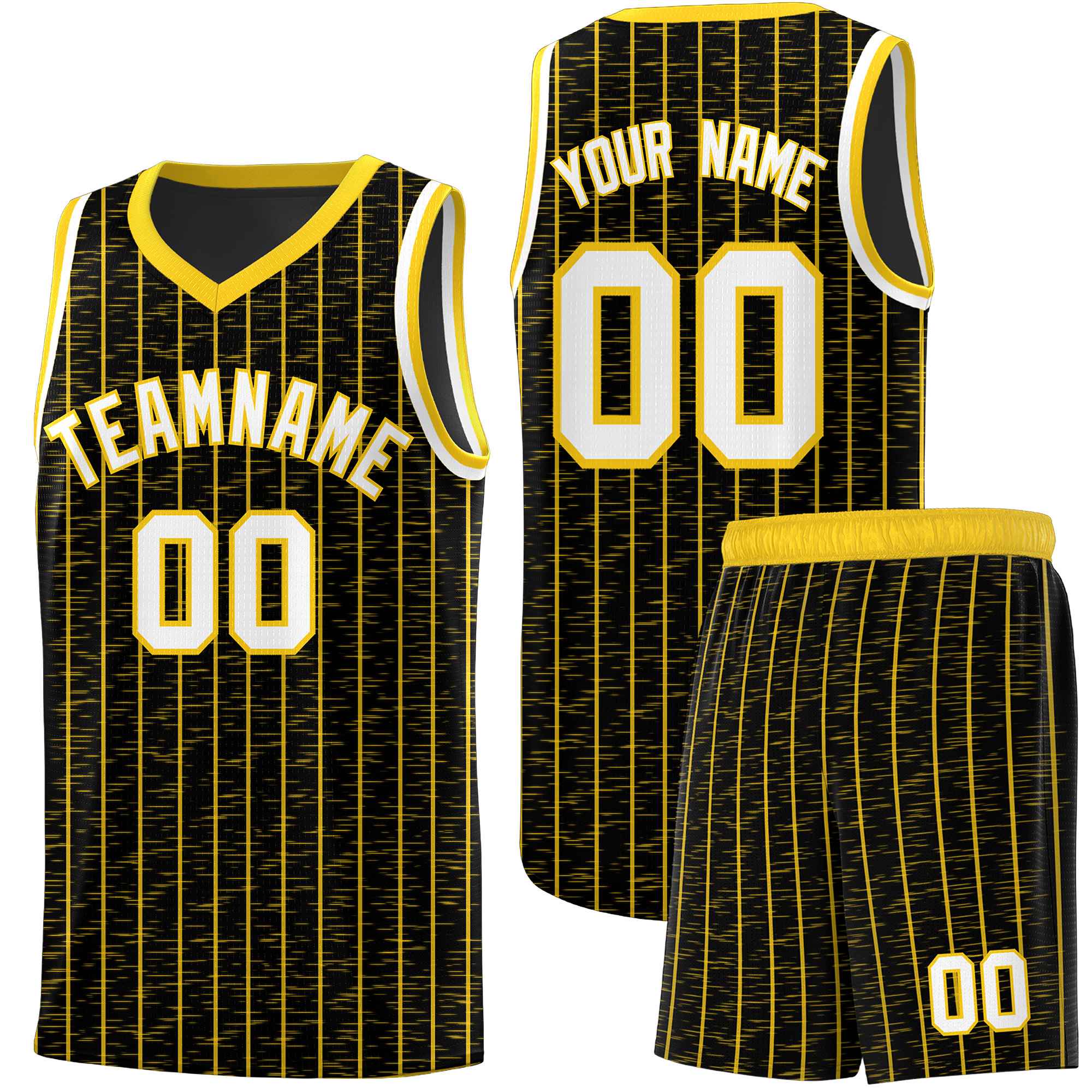 Custom Black Custom Gray Pinstripe Retro Sets Uniform Basketball Jersey