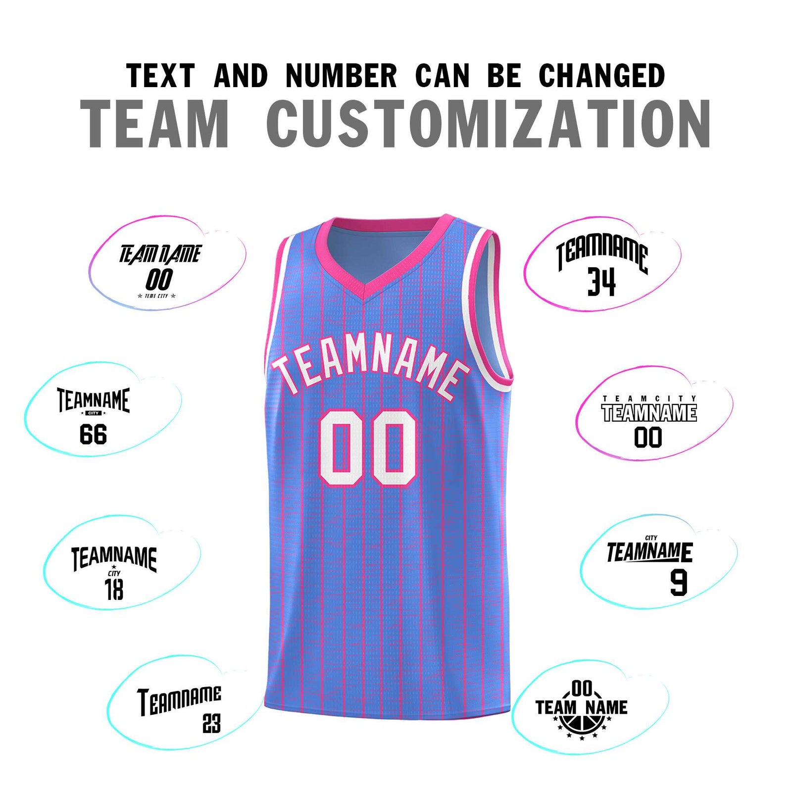 Custom Light Blue Custom Gray Pinstripe Retro Sets Uniform Basketball Jersey