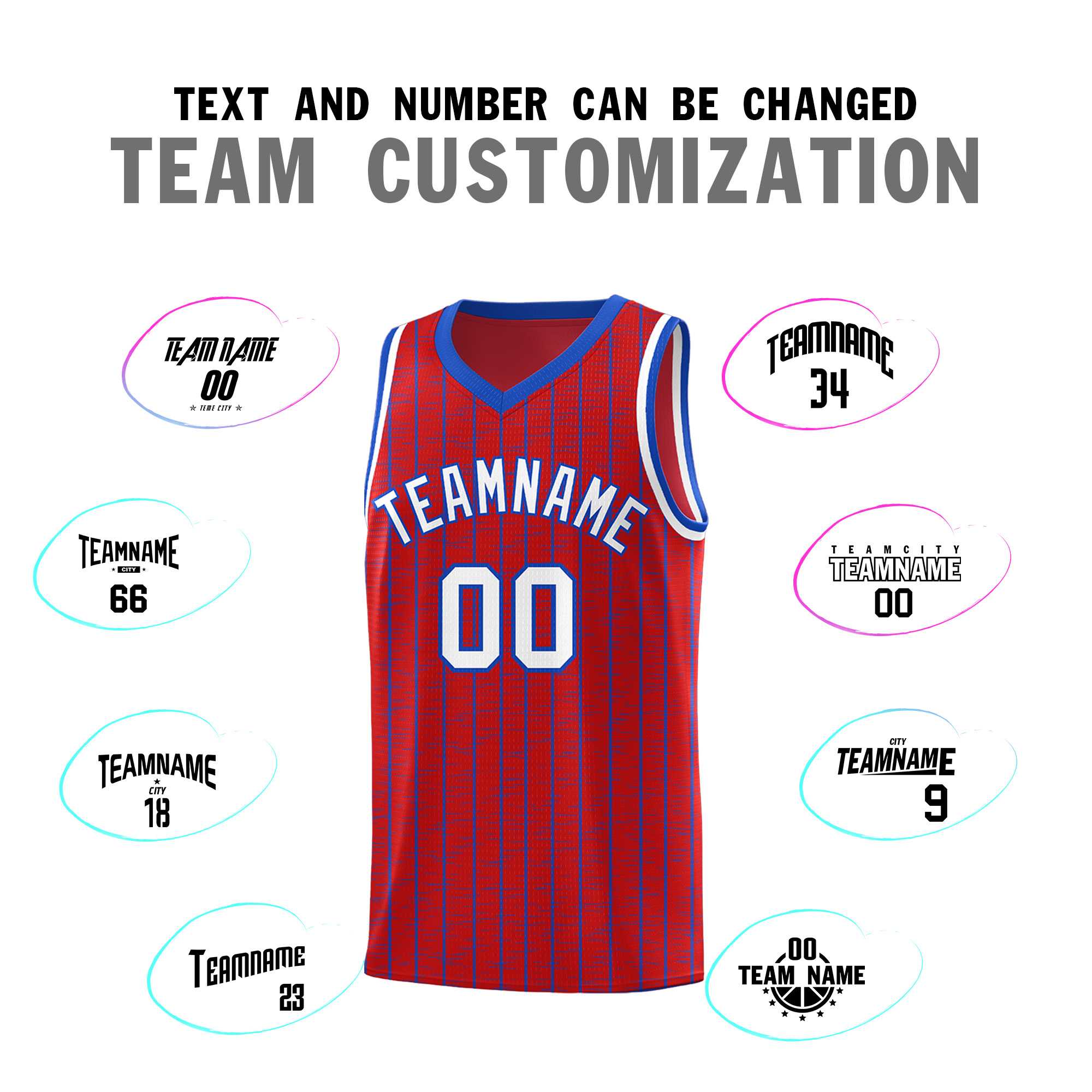 Custom Red Custom Gray Pinstripe Retro Sets Uniform Basketball Jersey