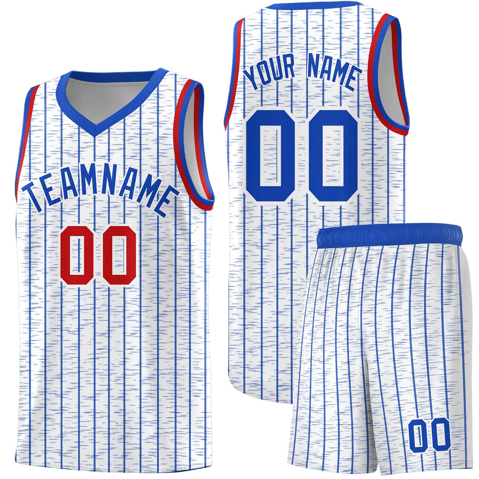 Custom White Custom Gray Pinstripe Retro Sets Uniform Basketball Jersey