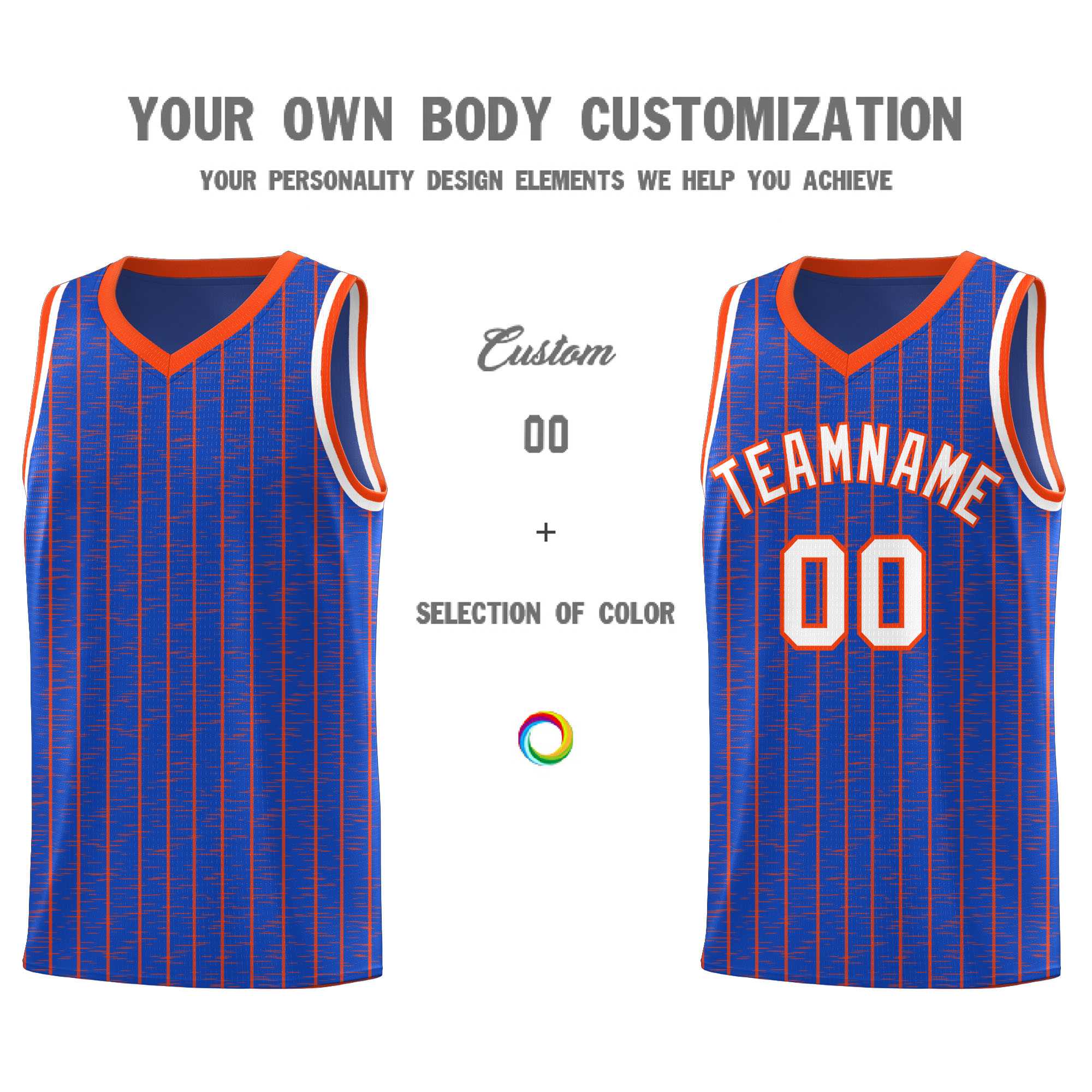 Custom Royal Blue Custom Gray Pinstripe Retro Sets Uniform Basketball Jersey